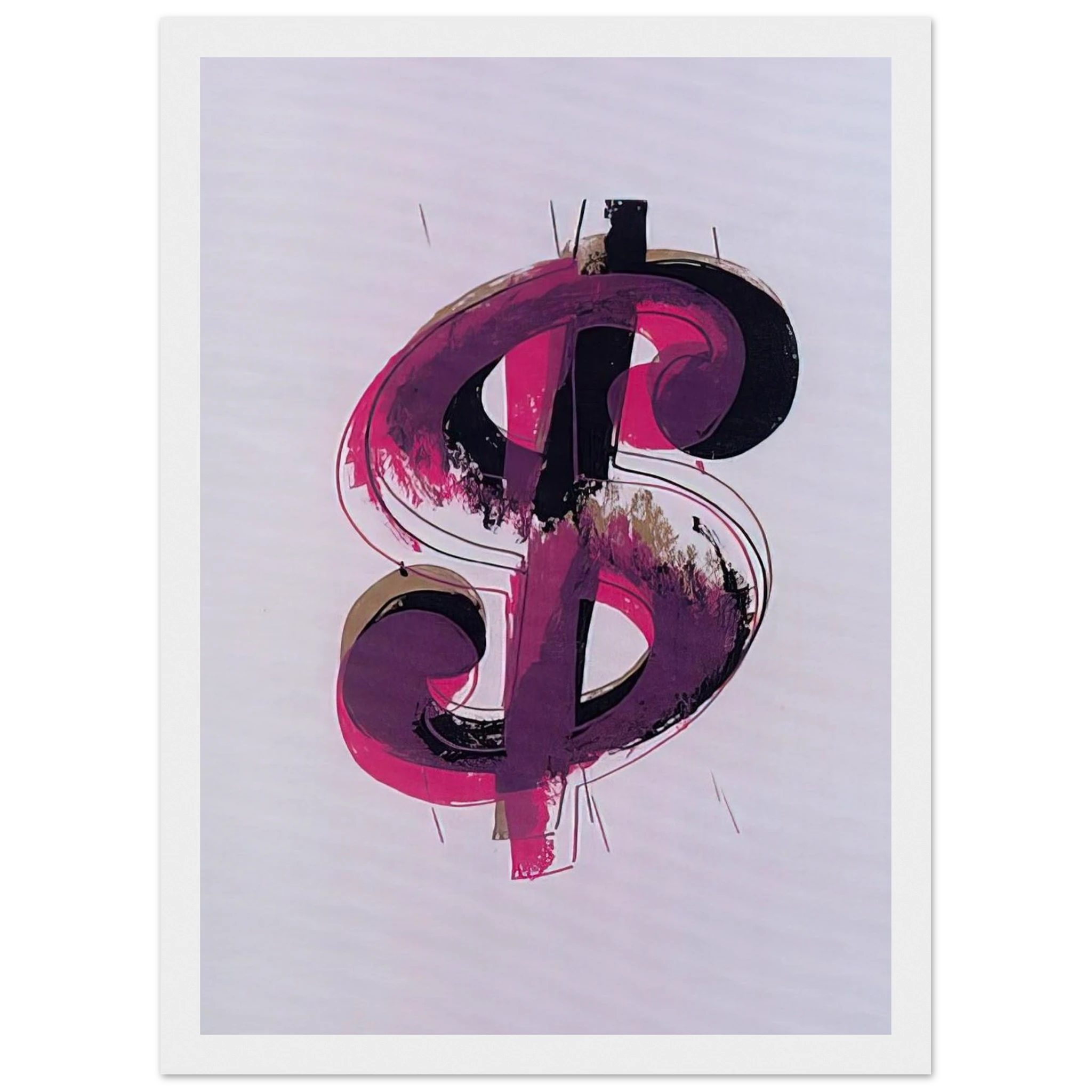 Paper Dollar Framed Poster | Andy Warhol Framed Prints Wall Art | Andy Warhol Prints
