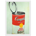 Big Campbell's Soup Can 19c  Beef Noodle  Framed Poster | Andy Warhol Framed Prints Wall Art | Andy Warhol Prints