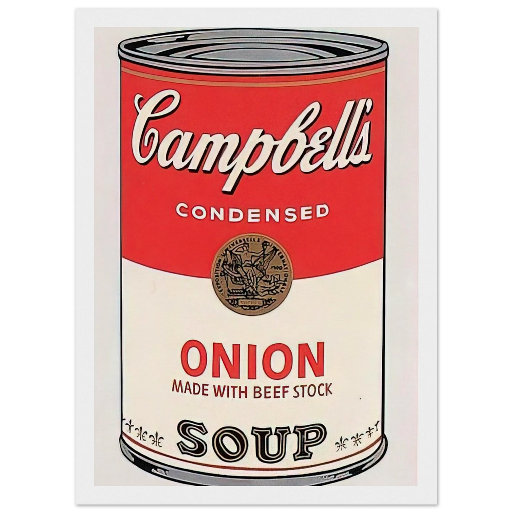 Campbell's Soup Can  onion  Framed Poster | Andy Warhol Framed Prints Wall Art | Andy Warhol Prints