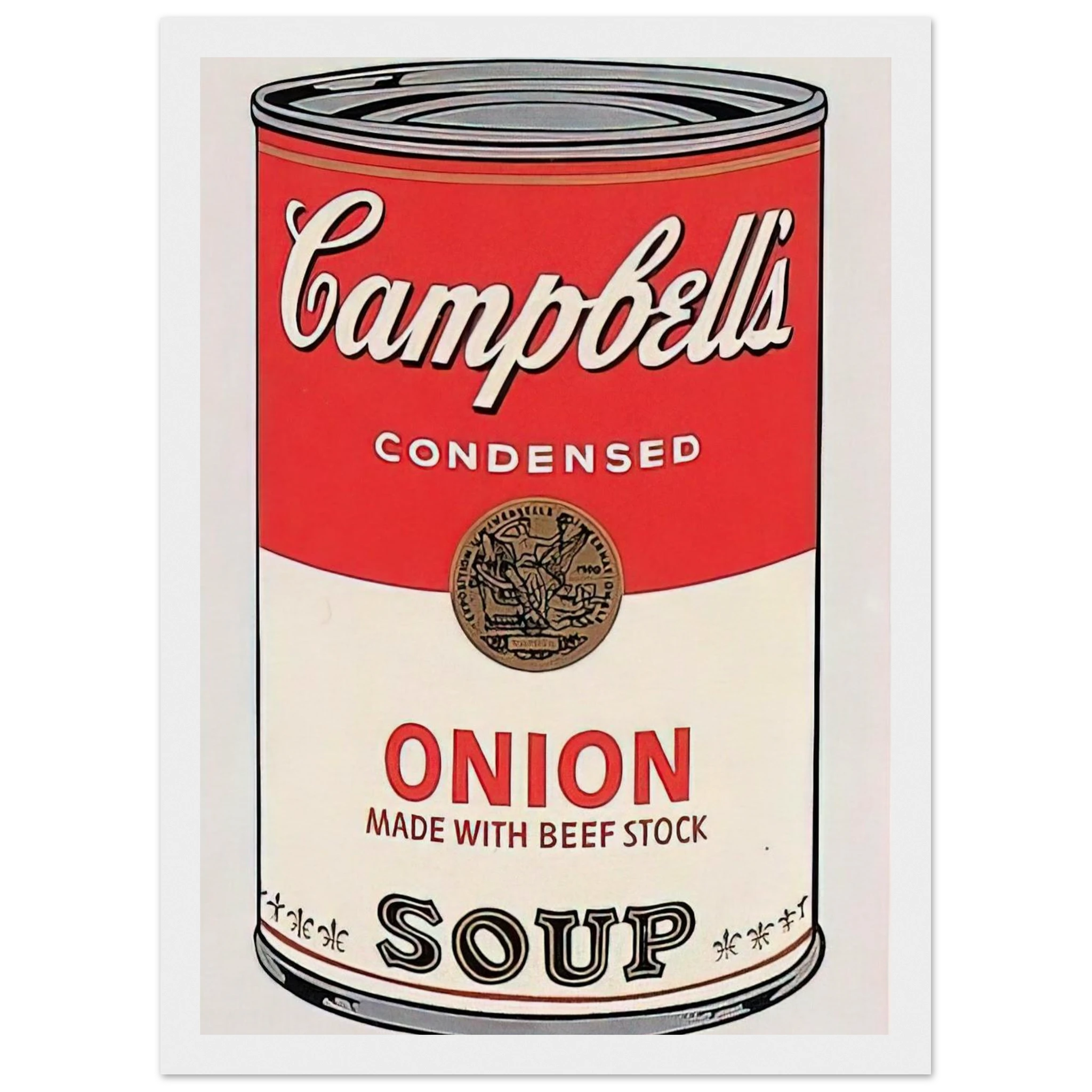 Campbell's Soup Can  onion  Framed Poster | Andy Warhol Framed Prints Wall Art | Andy Warhol Prints