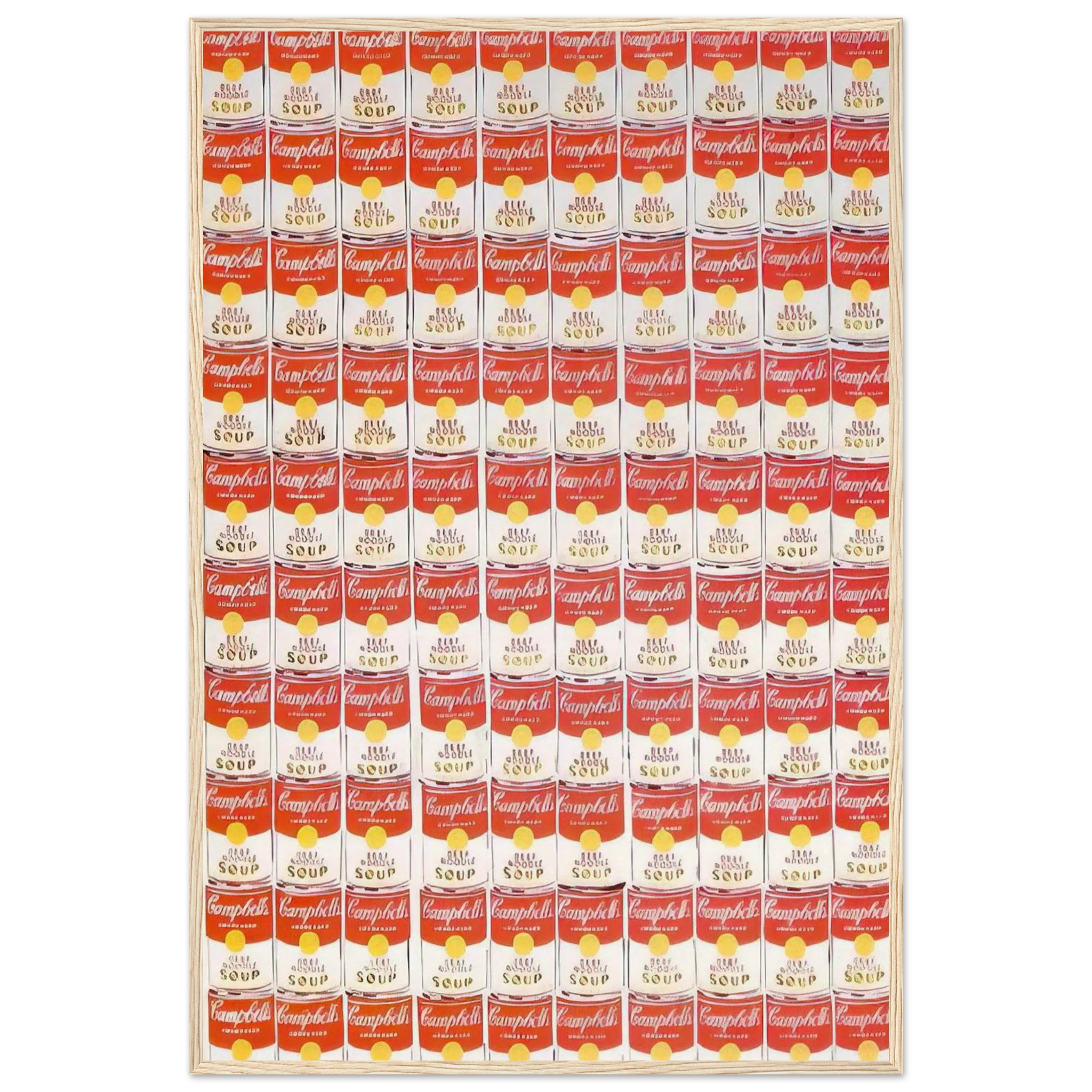 100 Cans Framed Poster | Andy Warhol Framed Prints Wall Art | Andy Warhol Prints