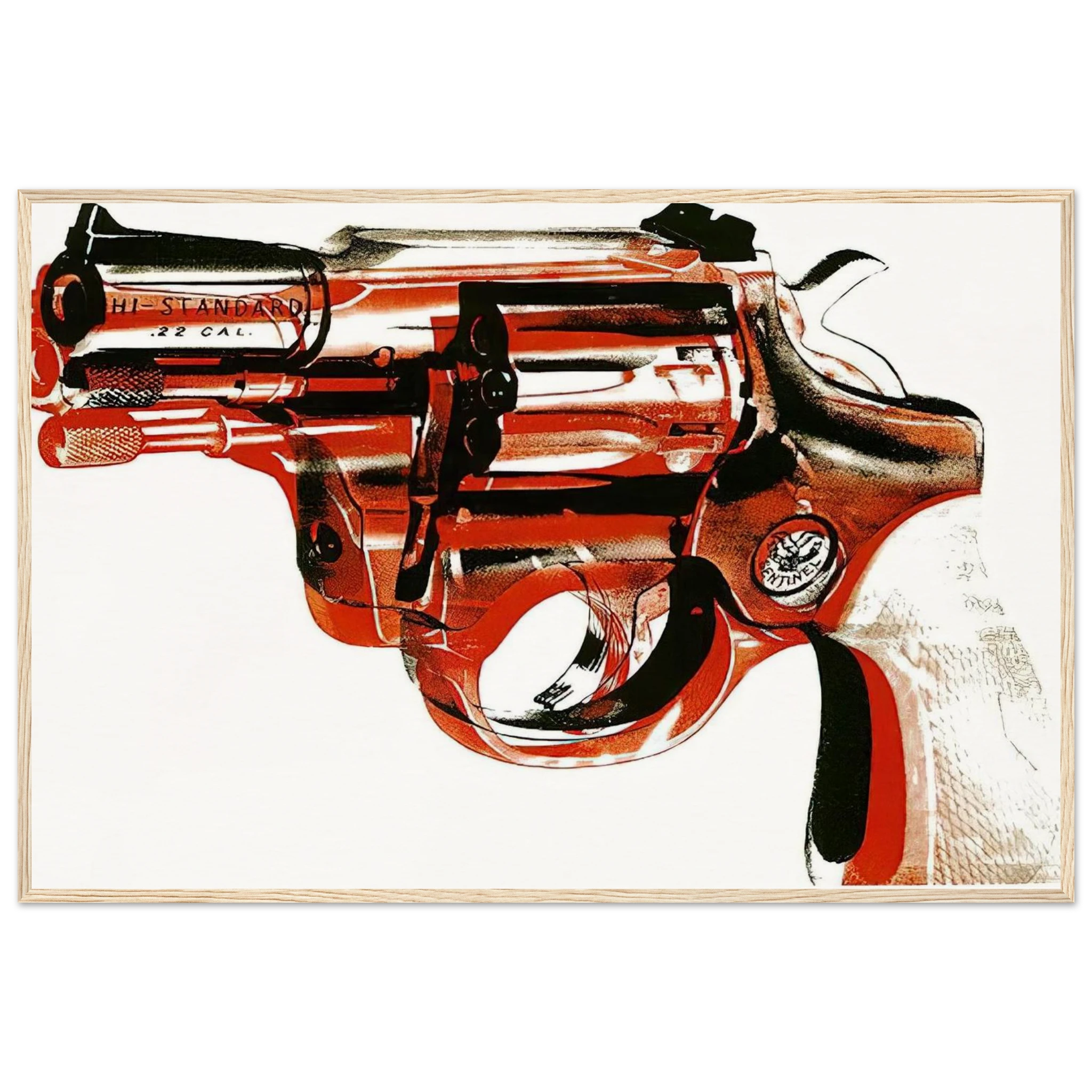 Gun Framed Poster | Andy Warhol Framed Prints Wall Art | Andy Warhol Prints