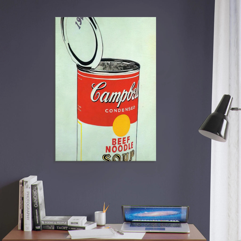Big Campbell's Soup Can 19c  Beef Noodle  Canvas | Andy Warhol Canvas | Andy Warhol Prints