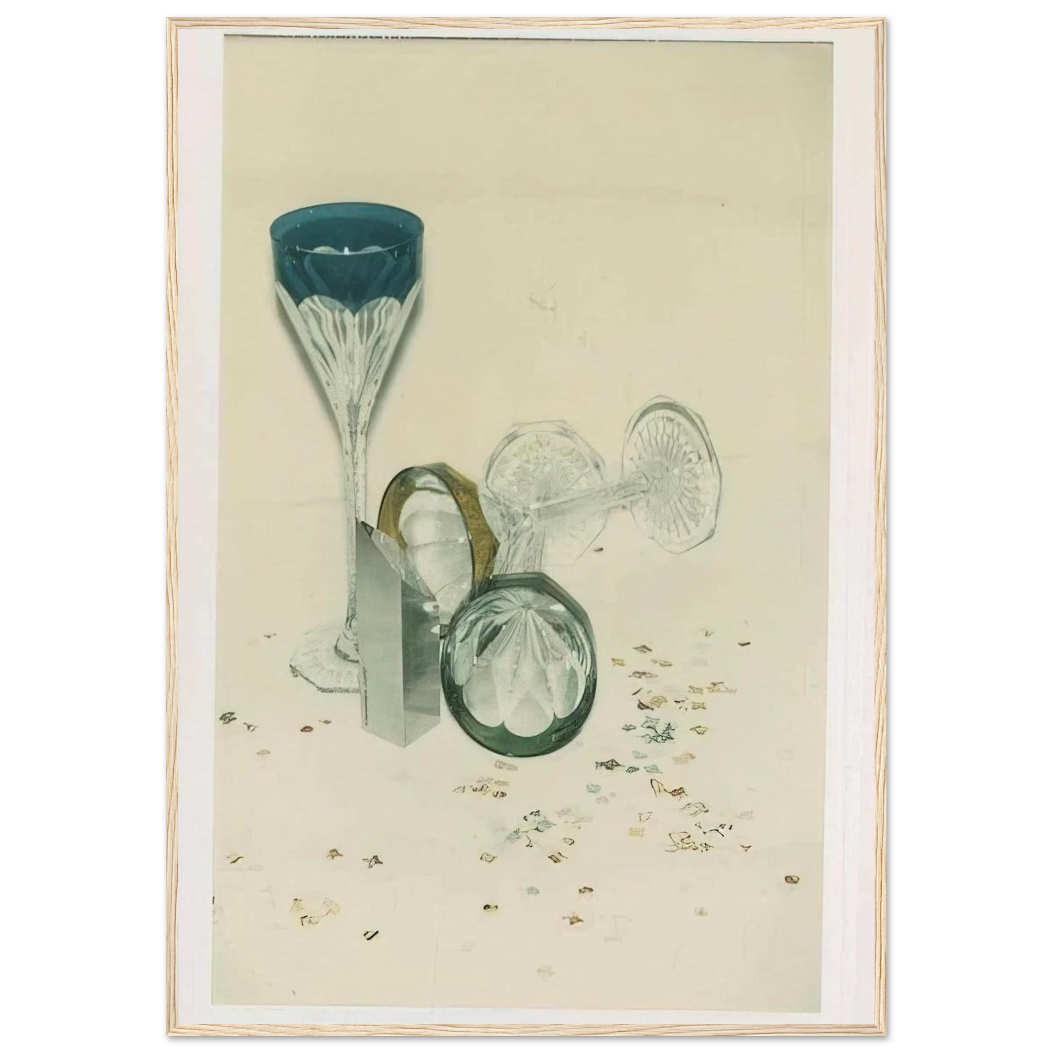 Committee 2000 Champagne Glasses Framed Poster | Andy Warhol Framed Prints Wall Art | Andy Warhol Prints