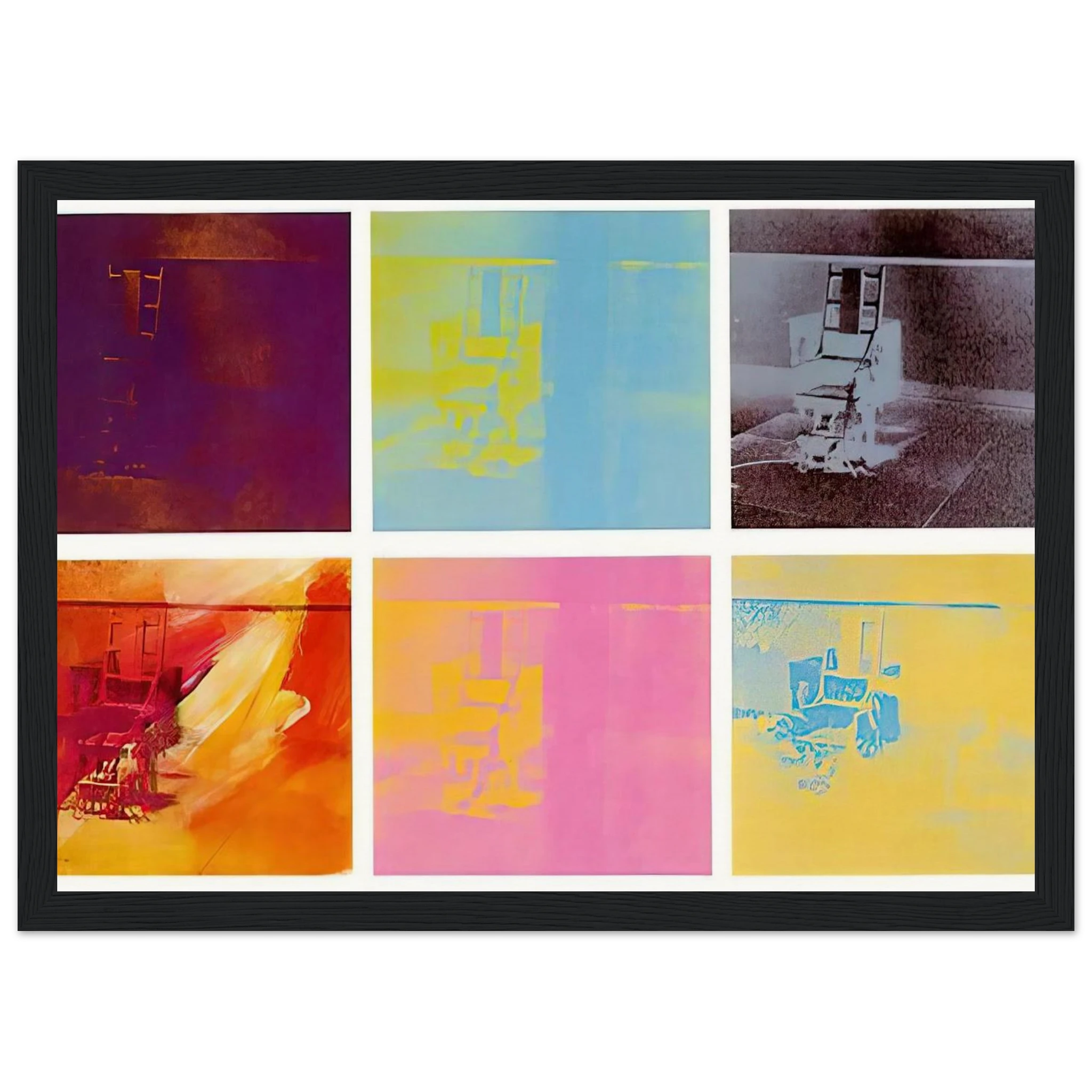 Electric Chair Framed Poster | Andy Warhol Framed Prints Wall Art | Andy Warhol Prints