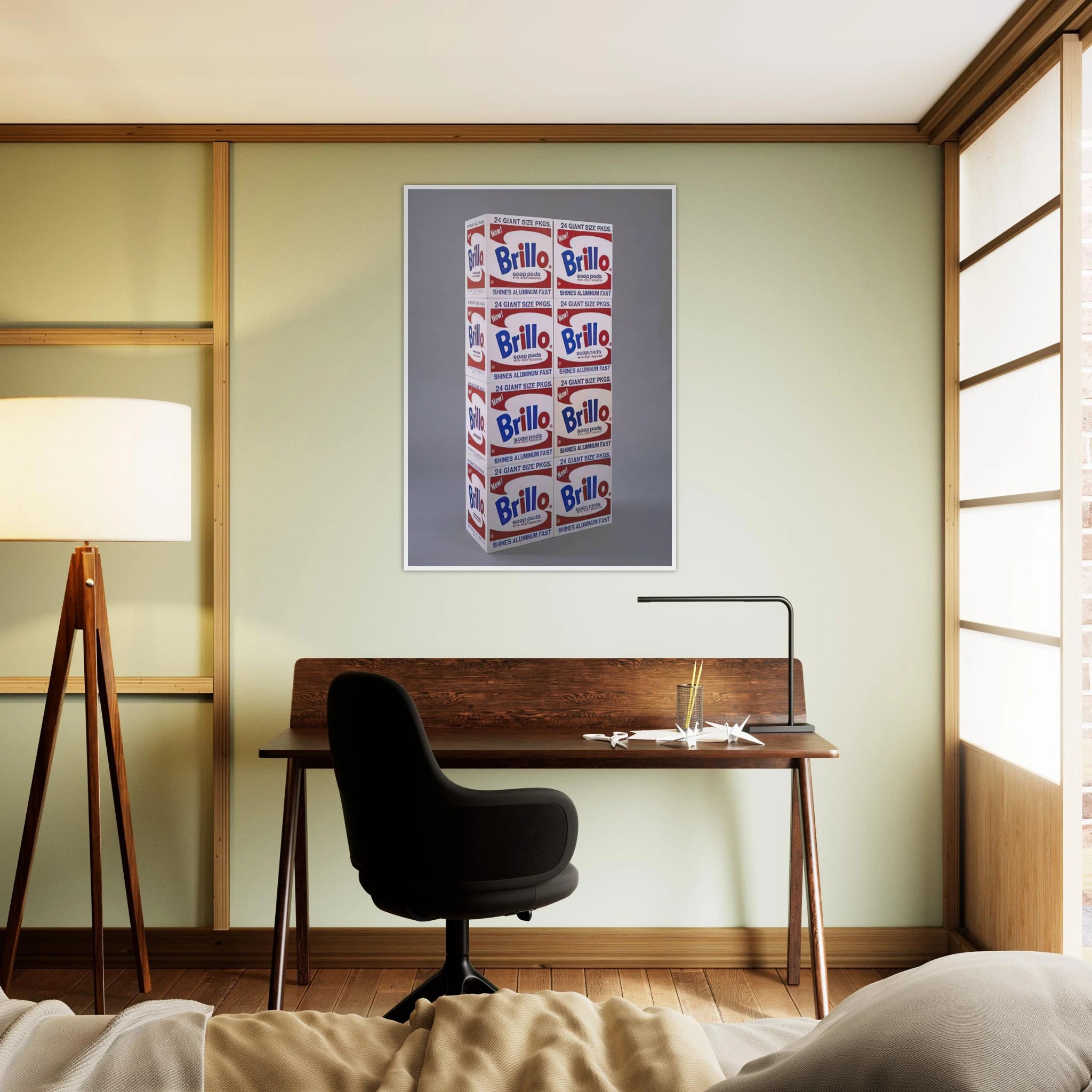 Brillo Soap Pads Boxes Framed Poster | Andy Warhol Framed Prints Wall Art | Andy Warhol Prints