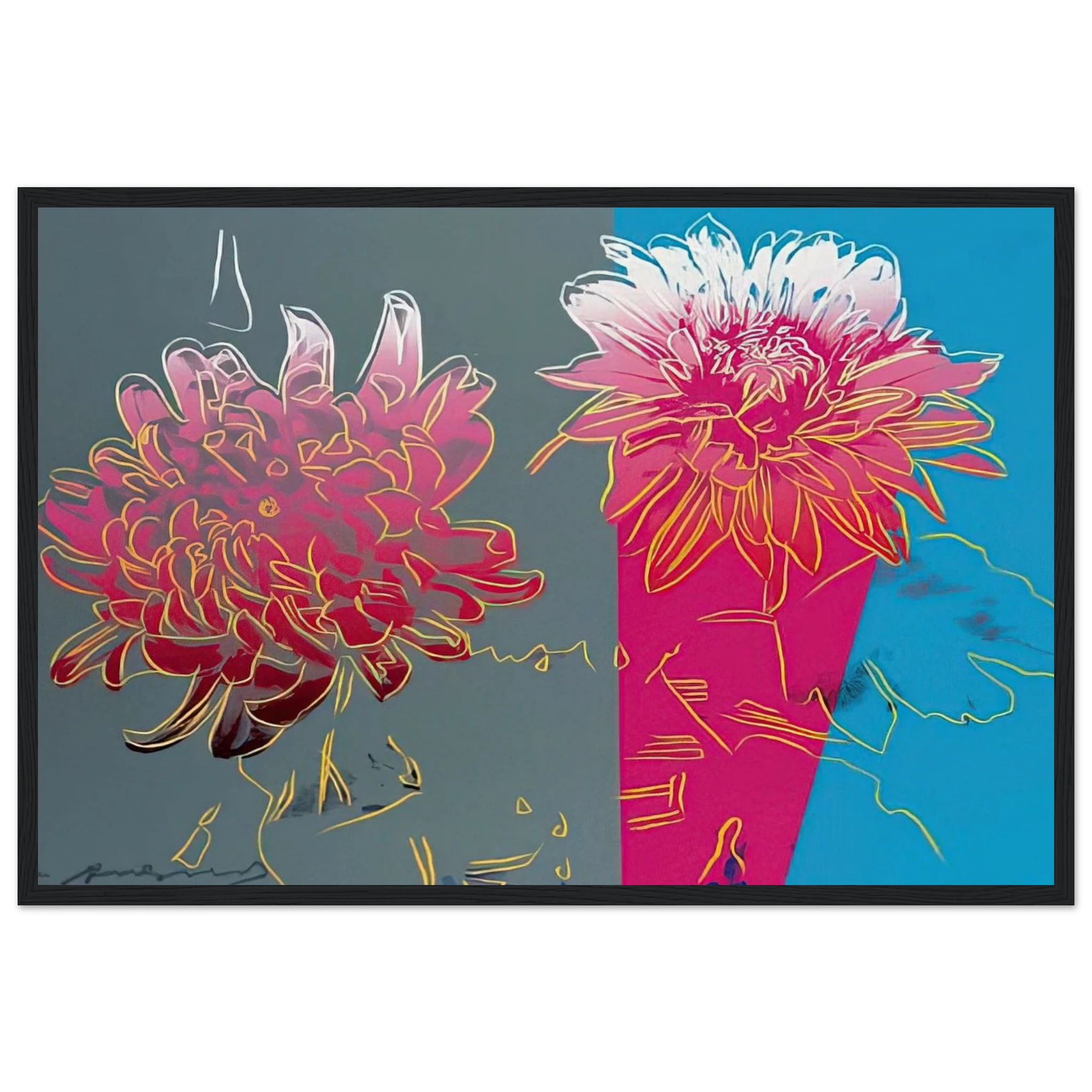 Kiku Framed Poster | Andy Warhol Framed Prints Wall Art | Andy Warhol Prints