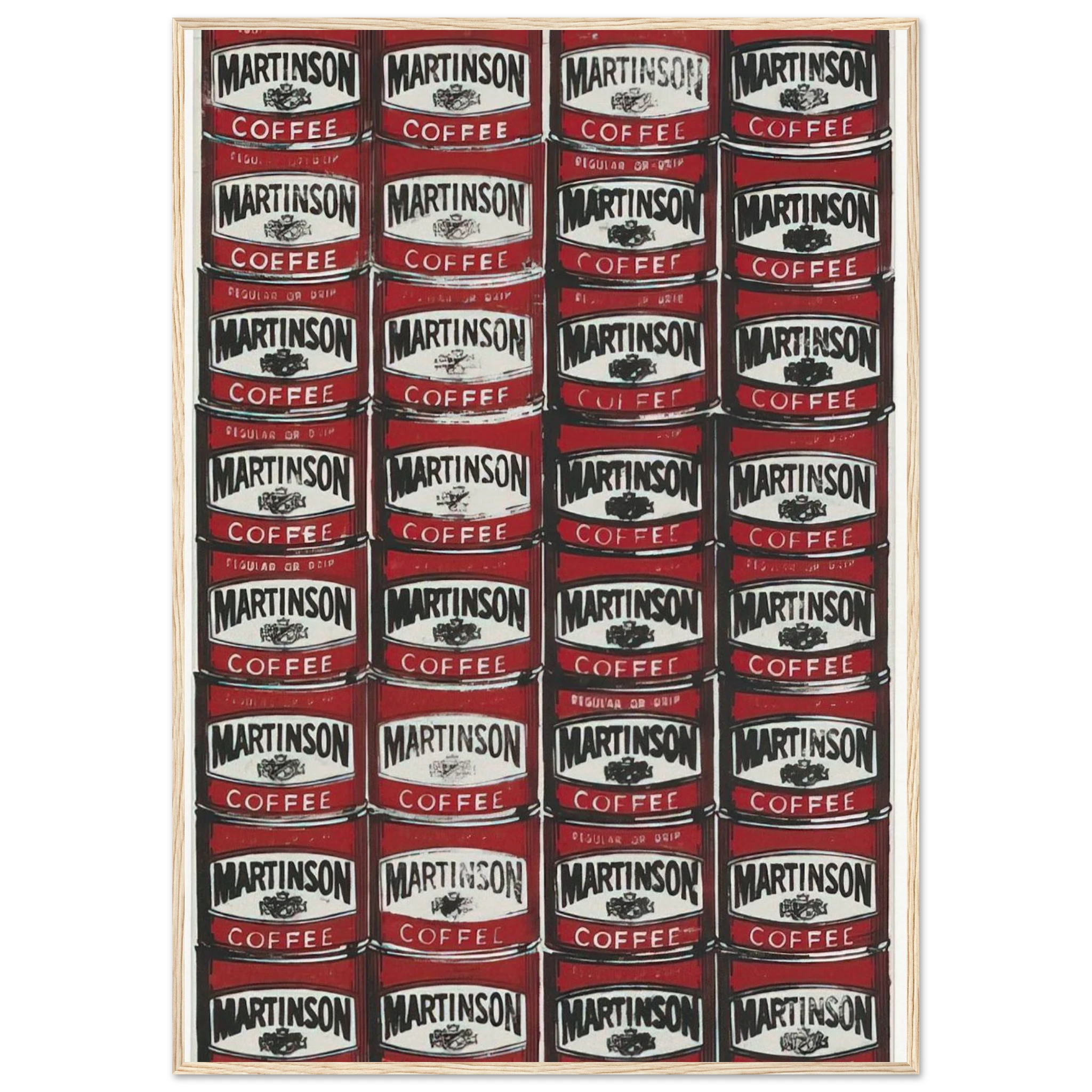 Martinson Coffee Framed Poster | Andy Warhol Framed Prints Wall Art | Andy Warhol Prints