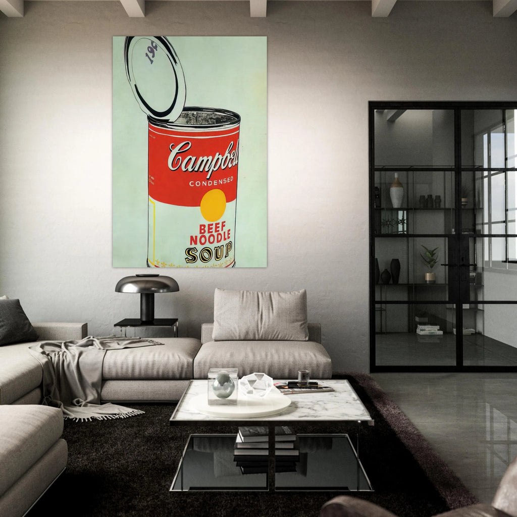 Big Campbell's Soup Can 19c  Beef Noodle  Poster | Andy Warhol Poster | Andy Warhol Prints