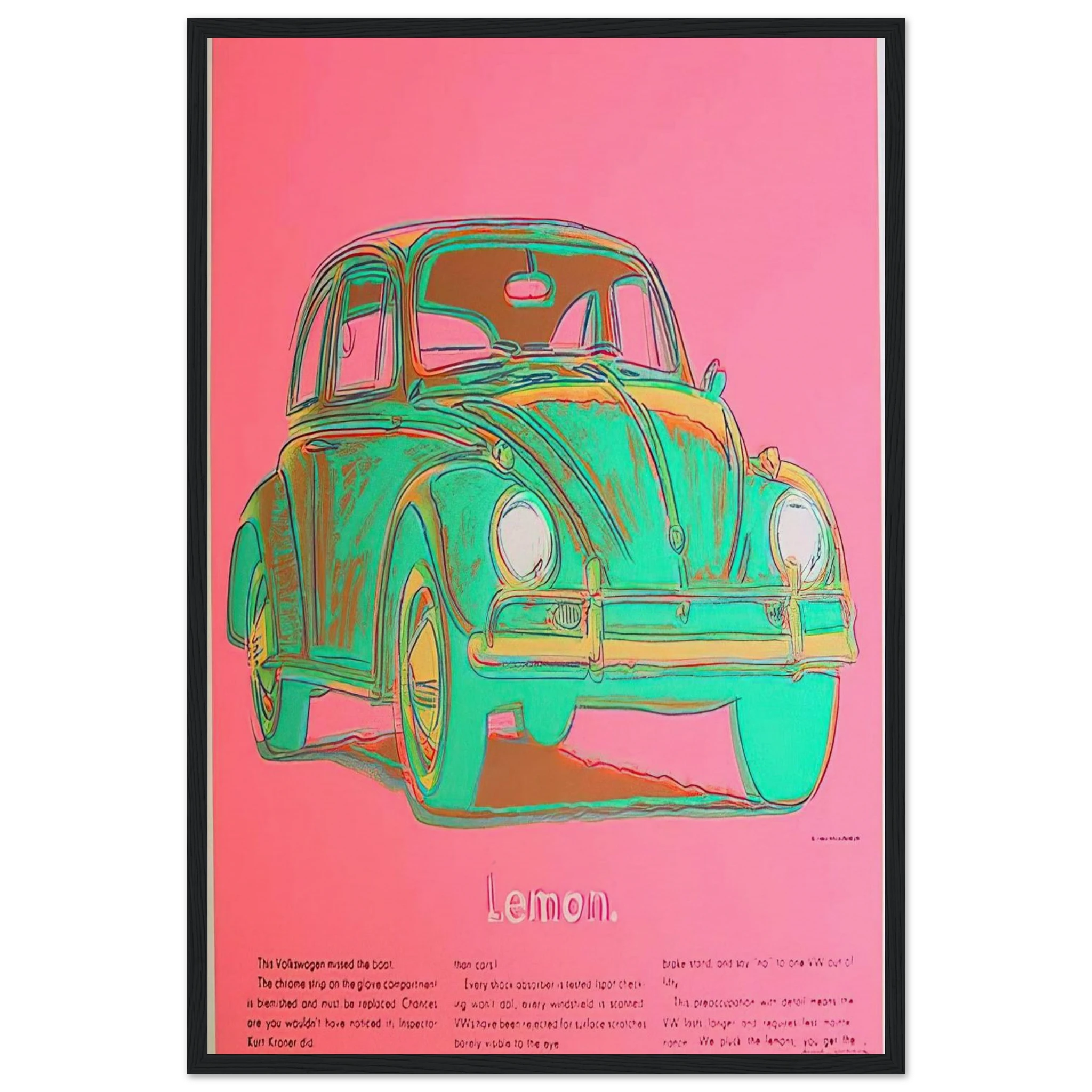 Volkswagen Framed Poster | Andy Warhol Framed Prints Wall Art | Andy Warhol Prints
