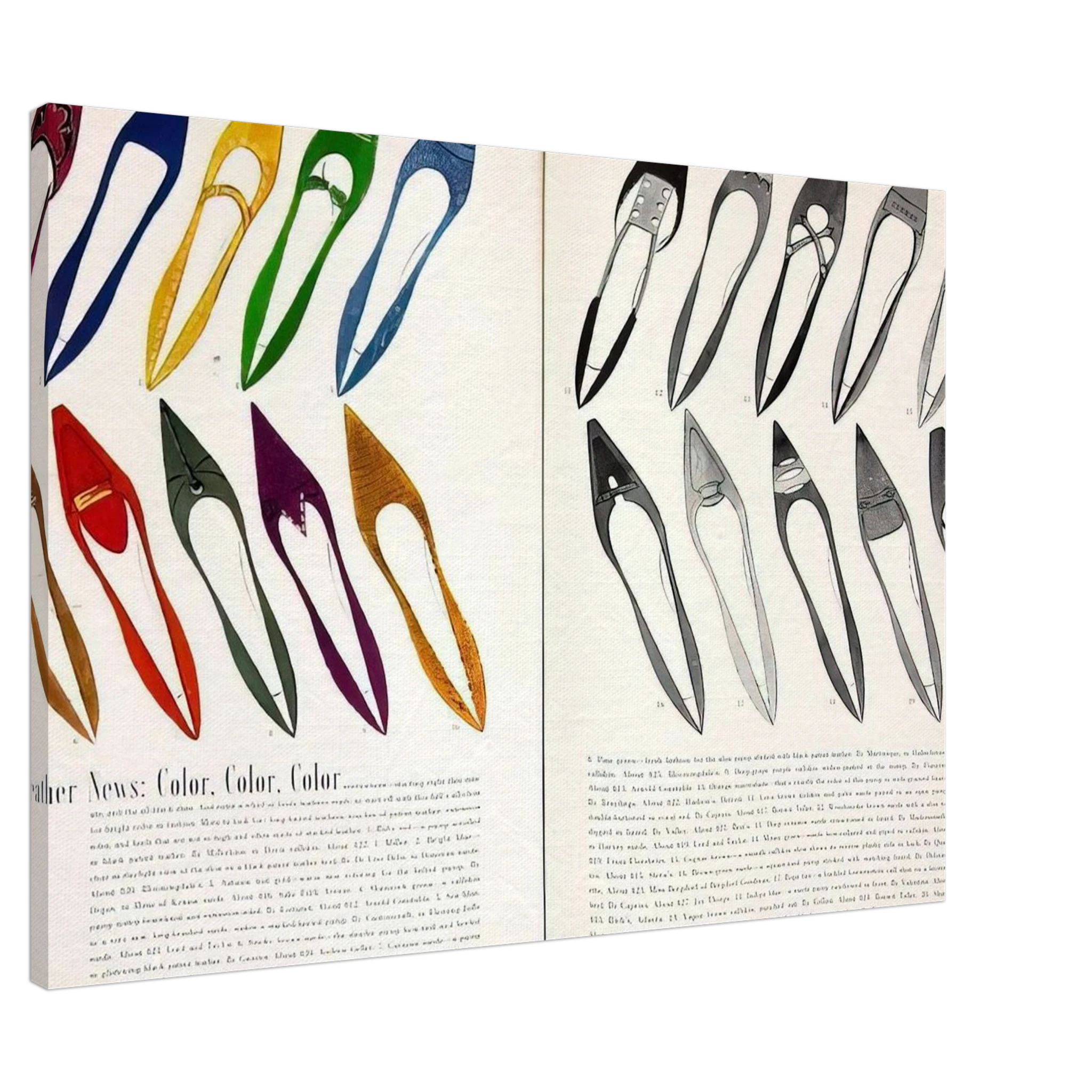 Shoe Advertisement for I.Miller  Harper's Bazzar  Canvas | Andy Warhol Canvas | Andy Warhol Prints