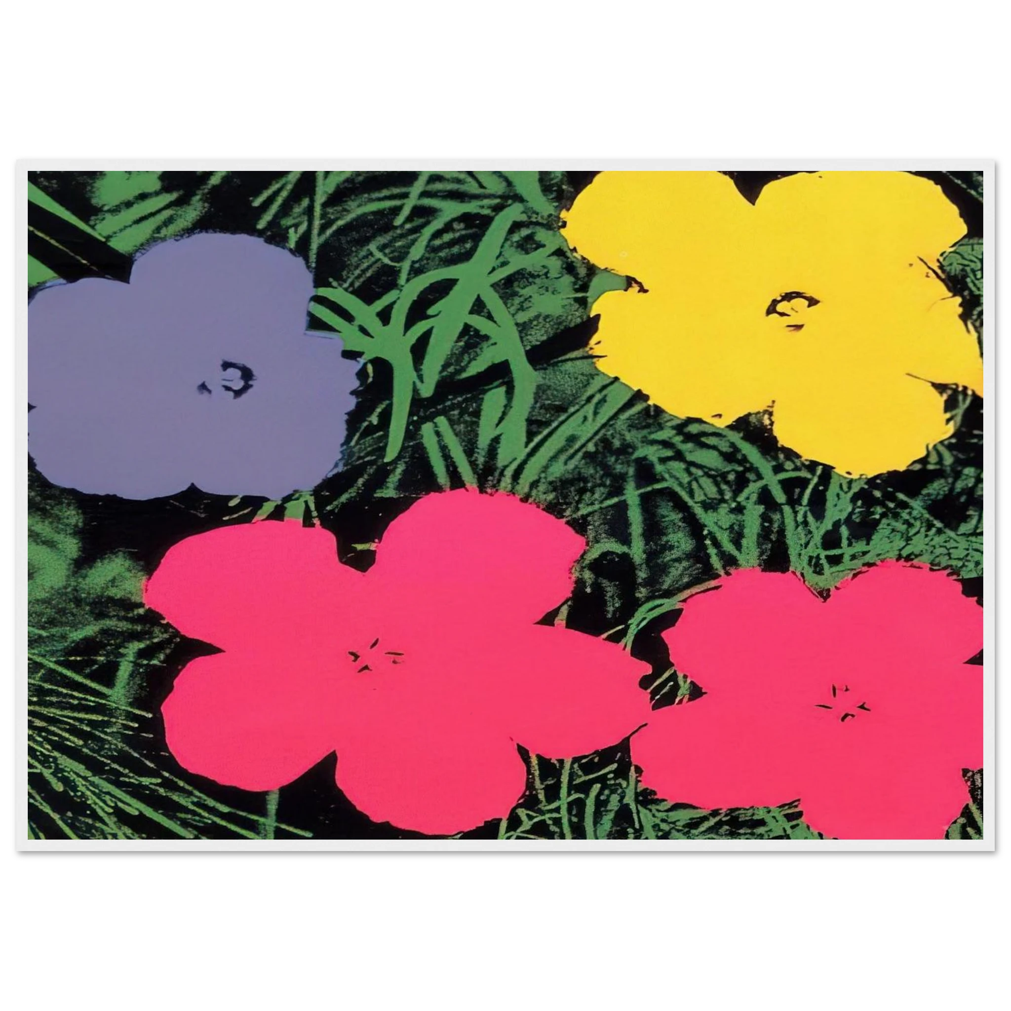 Flowers Framed Poster | Andy Warhol Framed Prints Wall Art | Andy Warhol Prints