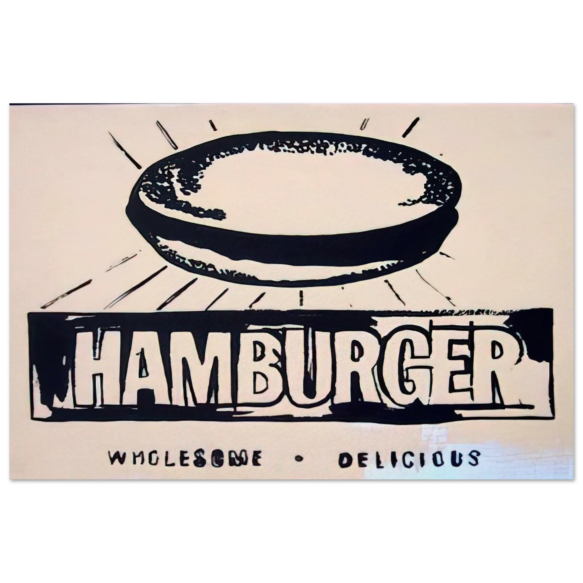 Hamburger  beige  Poster | Andy Warhol Poster | Andy Warhol Prints