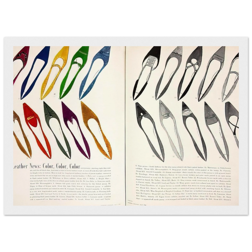 Shoe Advertisement for I.Miller  Harper's Bazzar  Framed Poster | Andy Warhol Framed Prints Wall Art | Andy Warhol Prints