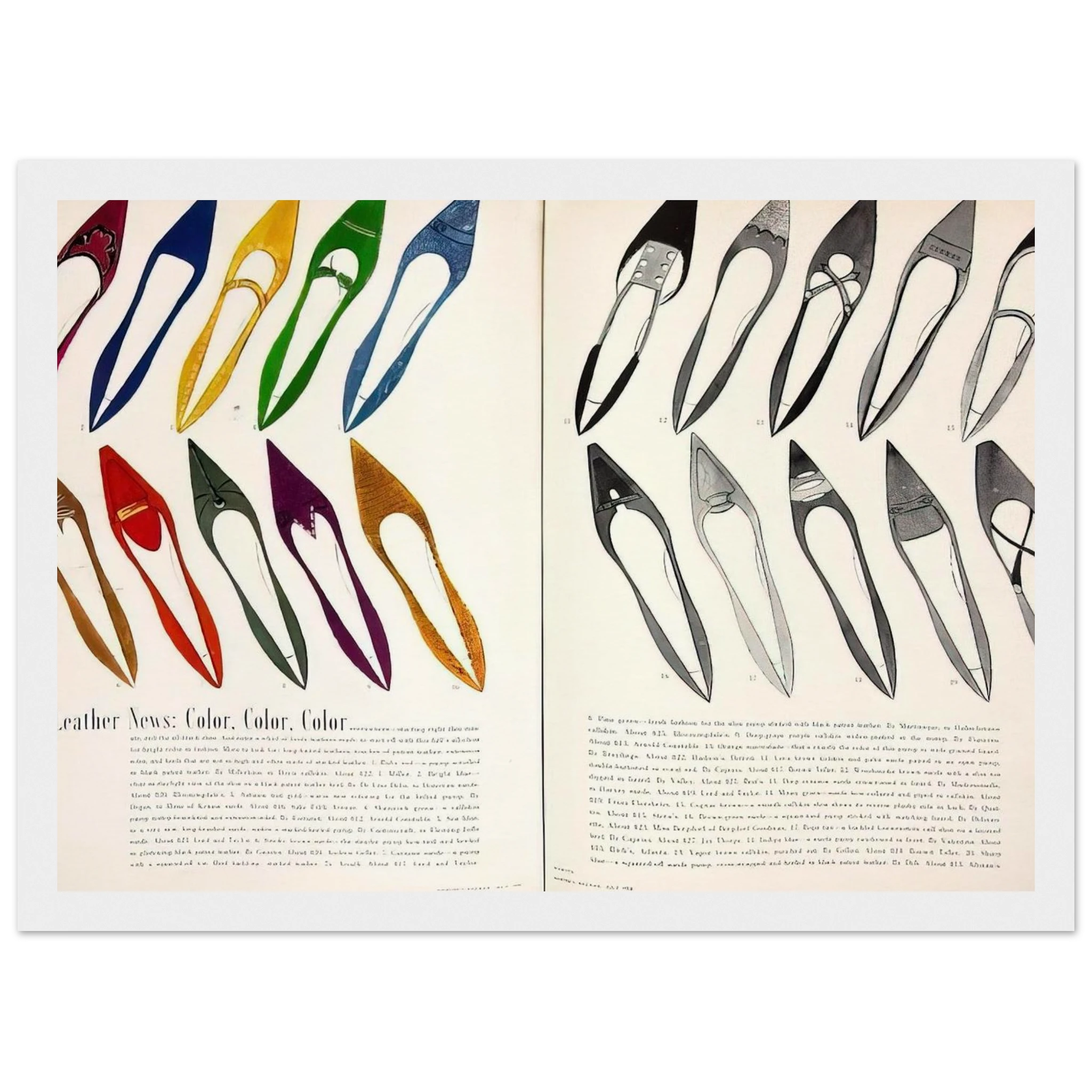 Shoe Advertisement for I.Miller  Harper's Bazzar  Framed Poster | Andy Warhol Framed Prints Wall Art | Andy Warhol Prints