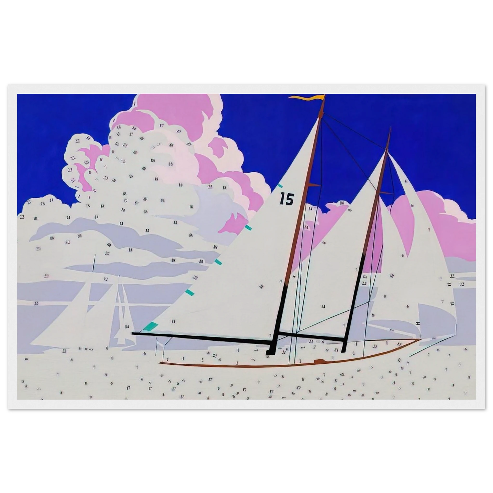 Do It Yourself  Sailboats  Framed Poster | Andy Warhol Framed Prints Wall Art | Andy Warhol Prints