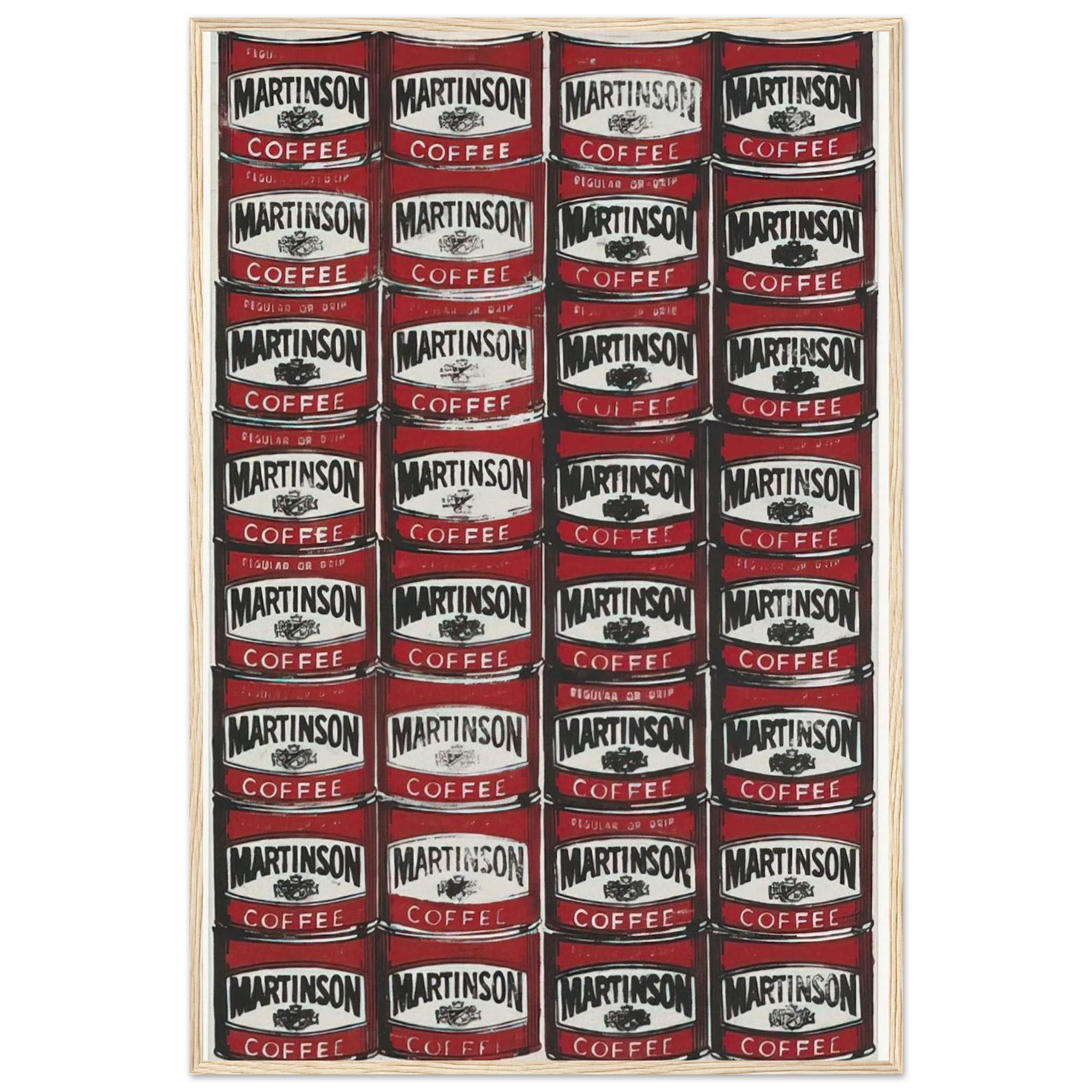 Martinson Coffee Framed Poster | Andy Warhol Framed Prints Wall Art | Andy Warhol Prints