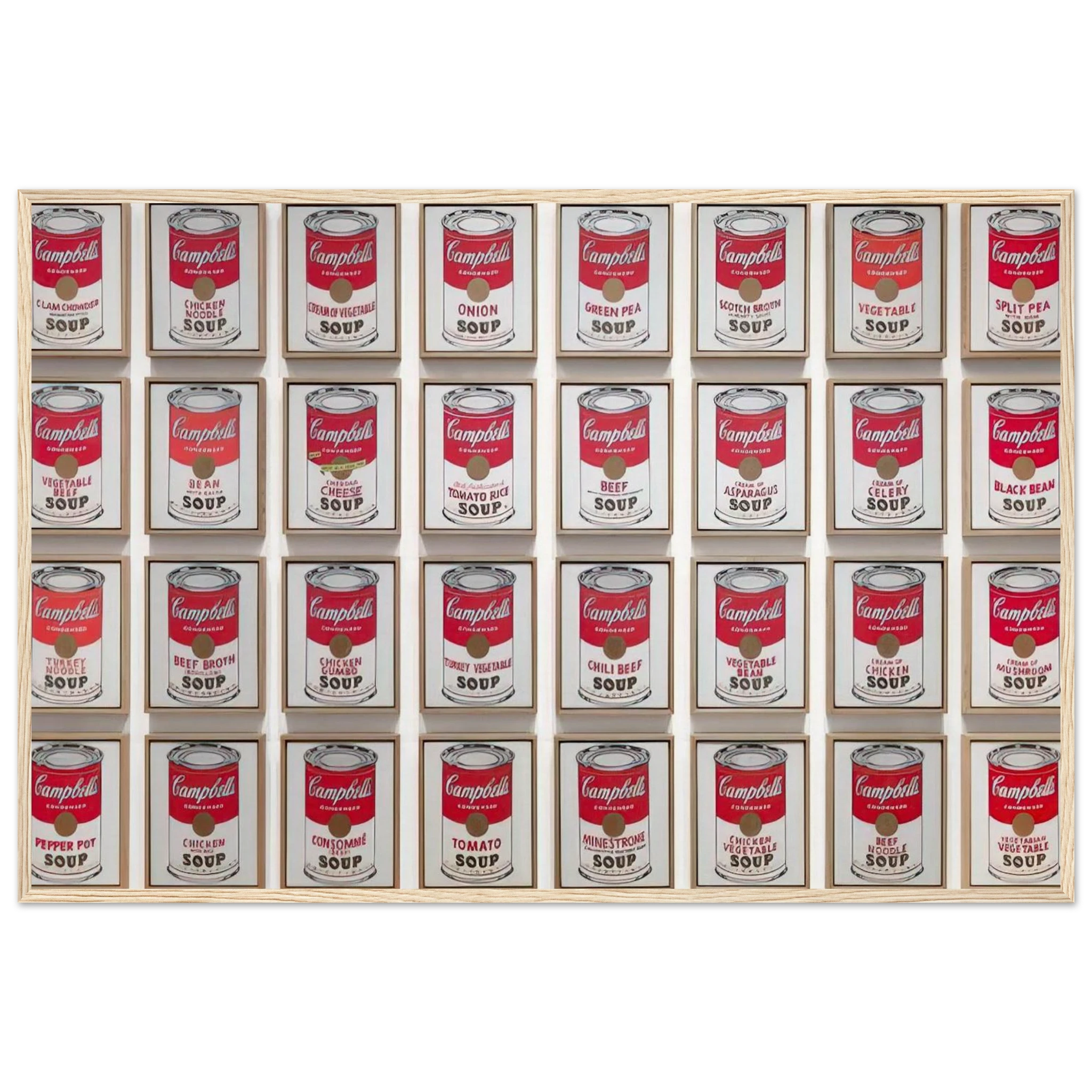 Campbell's Soup Cans Framed Poster | Andy Warhol Framed Prints Wall Art | Andy Warhol Prints
