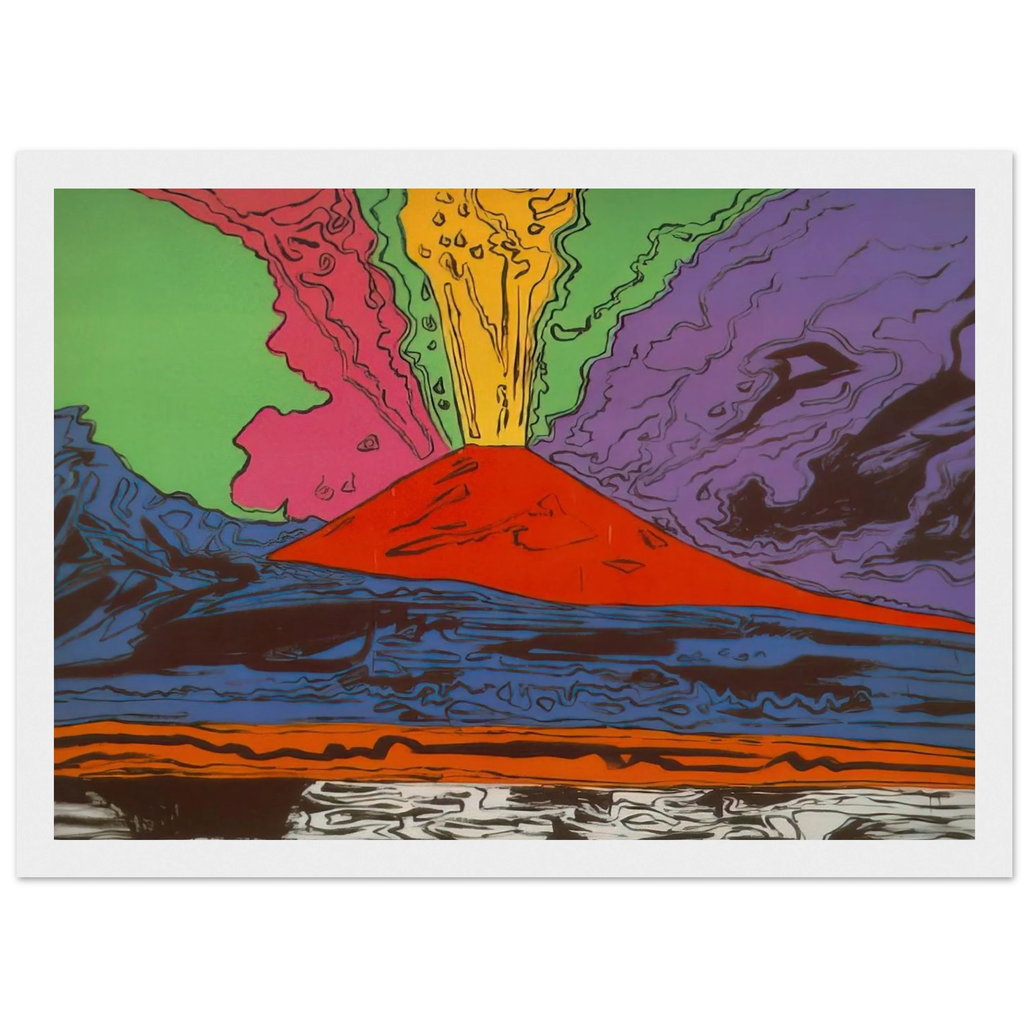 Vesuvius Framed Poster | Andy Warhol Framed Prints Wall Art | Andy Warhol Prints