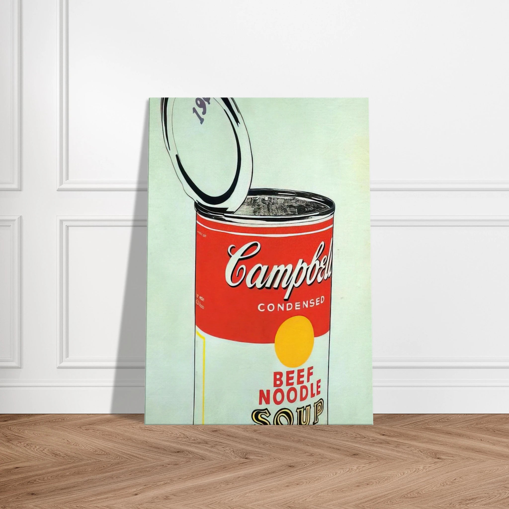 Big Campbell's Soup Can 19c  Beef Noodle  Canvas | Andy Warhol Canvas | Andy Warhol Prints