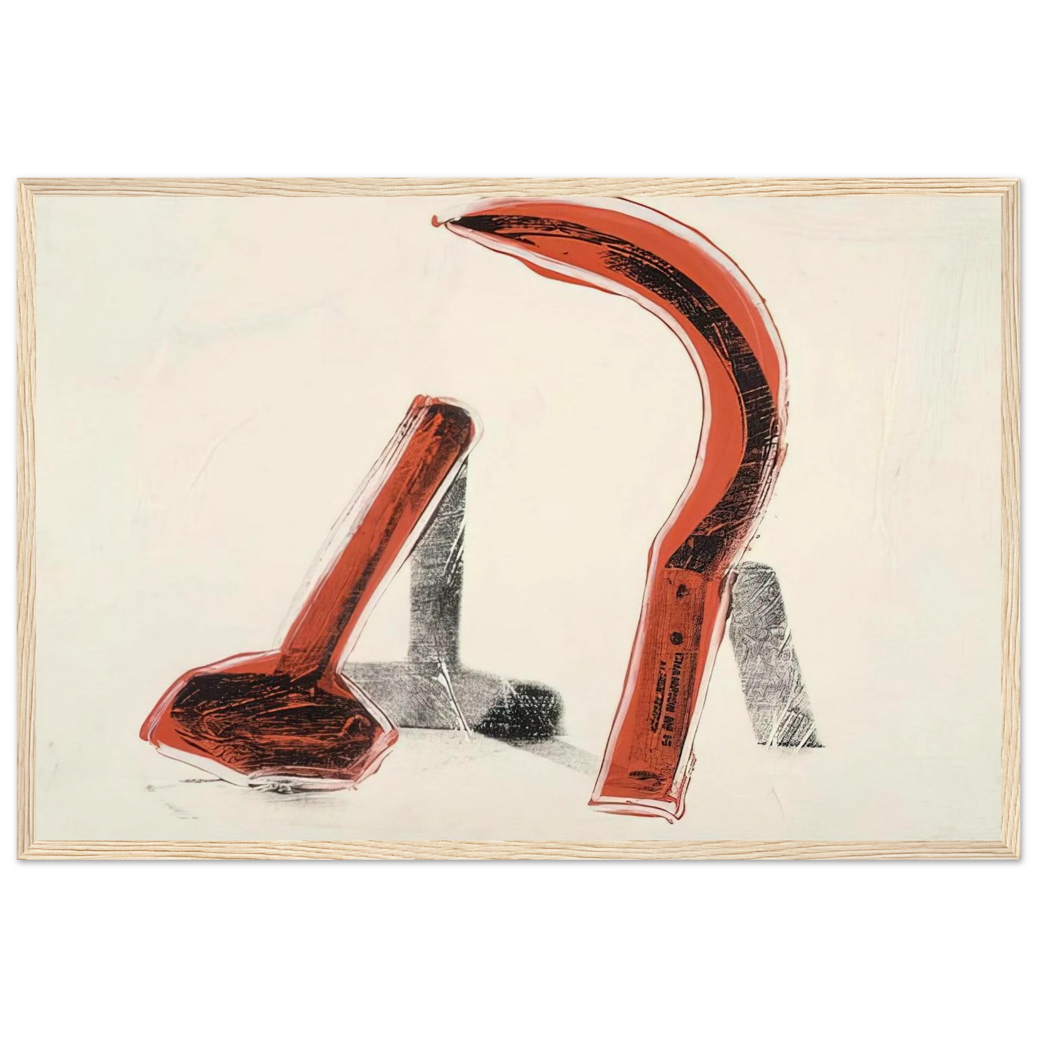 Hammer and Sickle Framed Poster | Andy Warhol Framed Prints Wall Art | Andy Warhol Prints