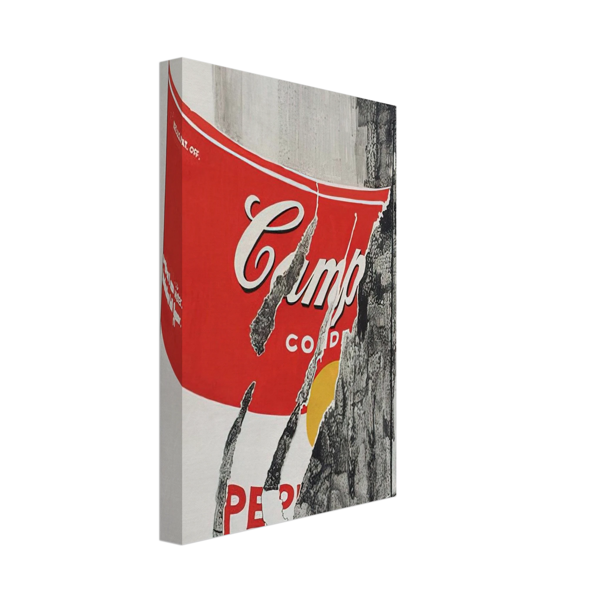 Big Torn Campbell's Soup Can  Pepper Pot  Canvas | Andy Warhol Canvas | Andy Warhol Prints
