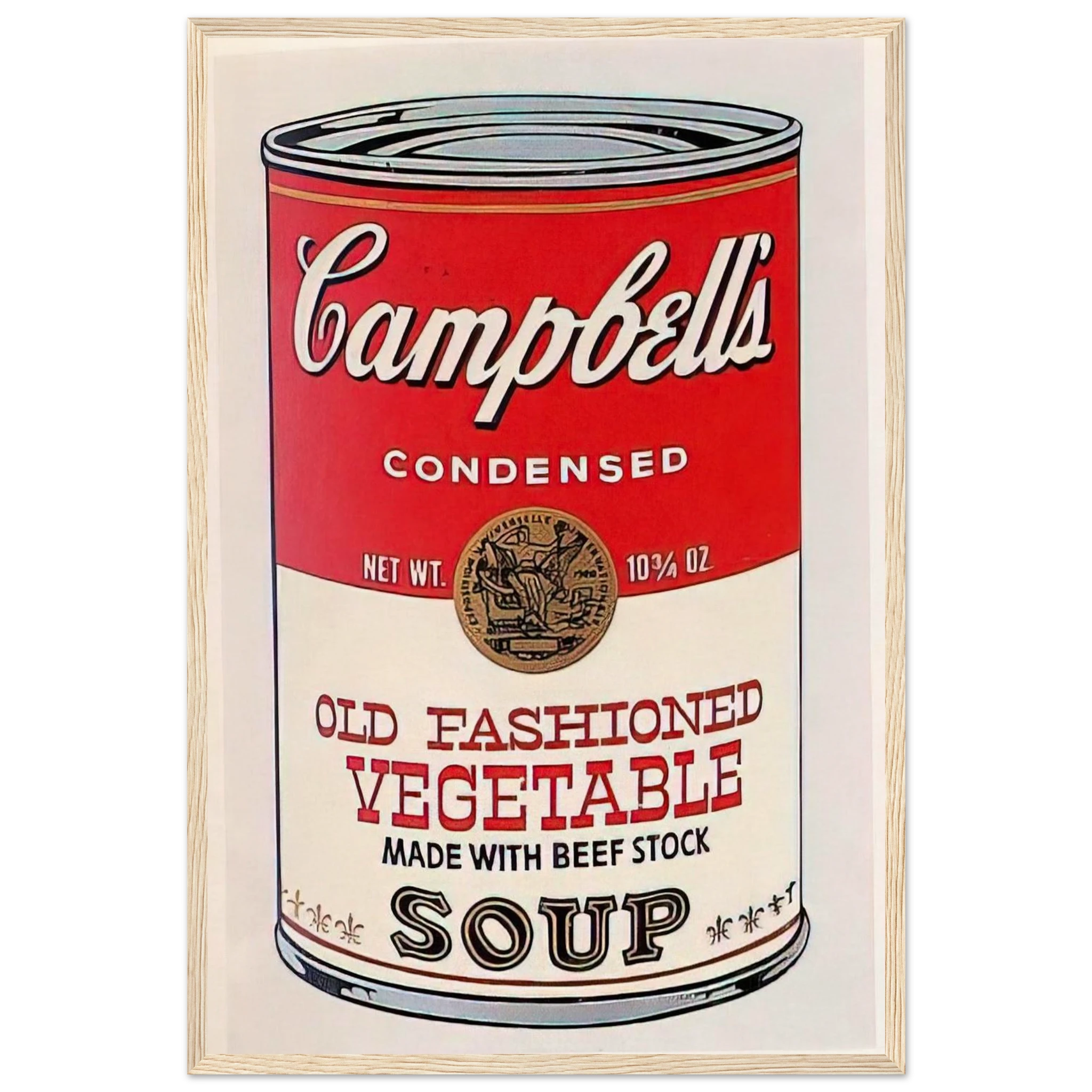 Campbell's Soup Can  Old Fashioned Vegetable  Framed Poster | Andy Warhol Framed Prints Wall Art | Andy Warhol Prints