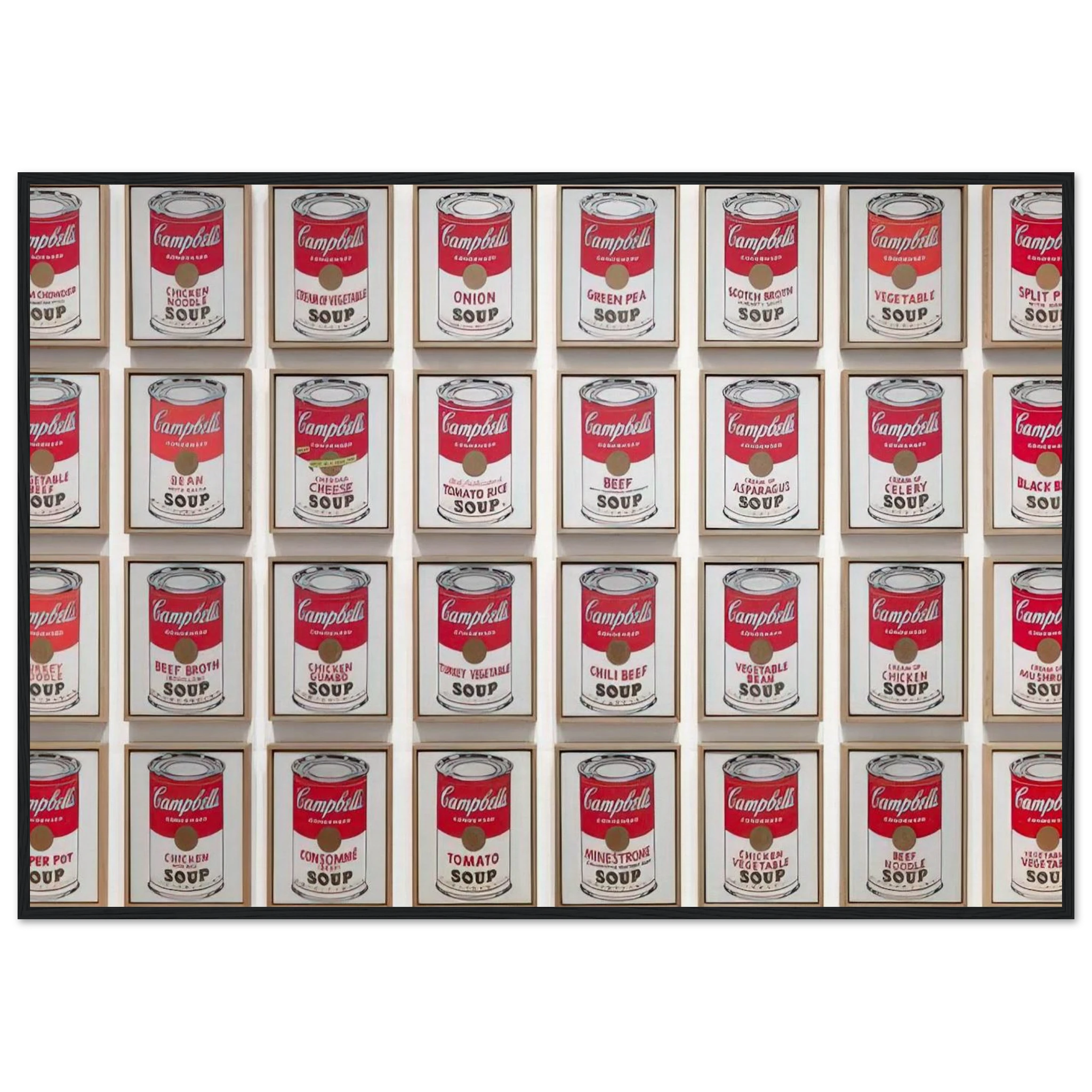 Campbell's Soup Cans Framed Poster | Andy Warhol Framed Prints Wall Art | Andy Warhol Prints