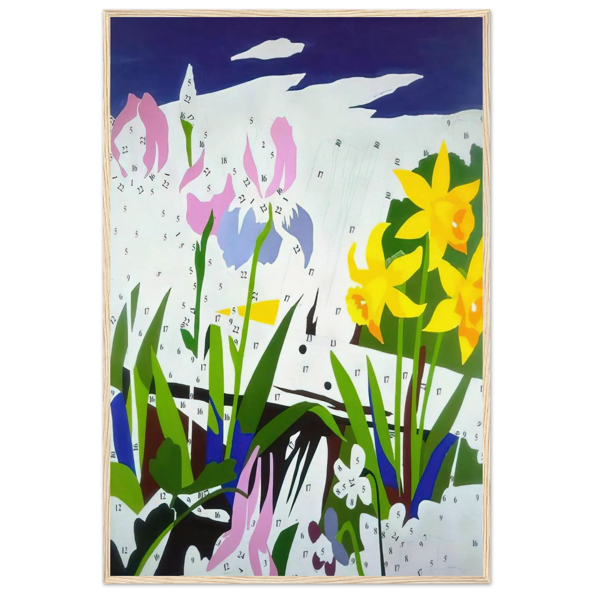 Do It Yourself  Flowers  Framed Poster | Andy Warhol Framed Prints Wall Art | Andy Warhol Prints