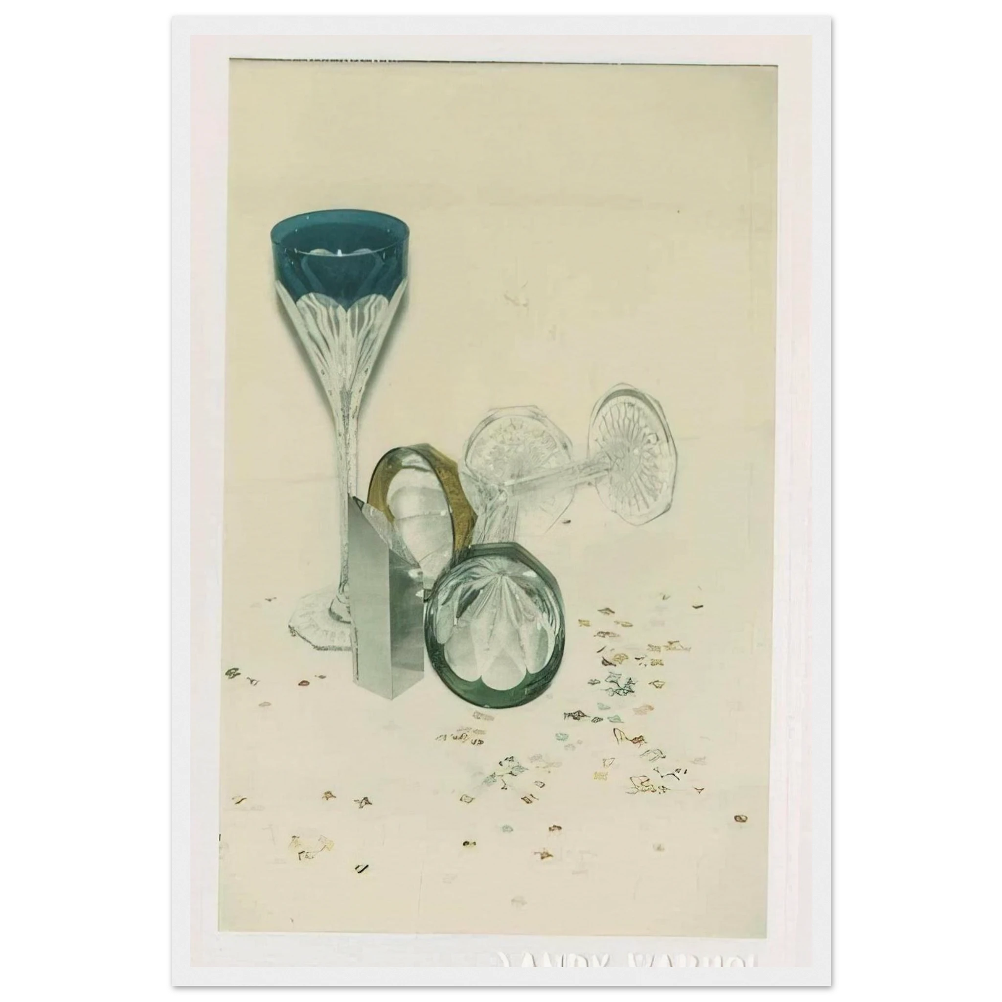 Committee 2000 Champagne Glasses Framed Poster | Andy Warhol Framed Prints Wall Art | Andy Warhol Prints