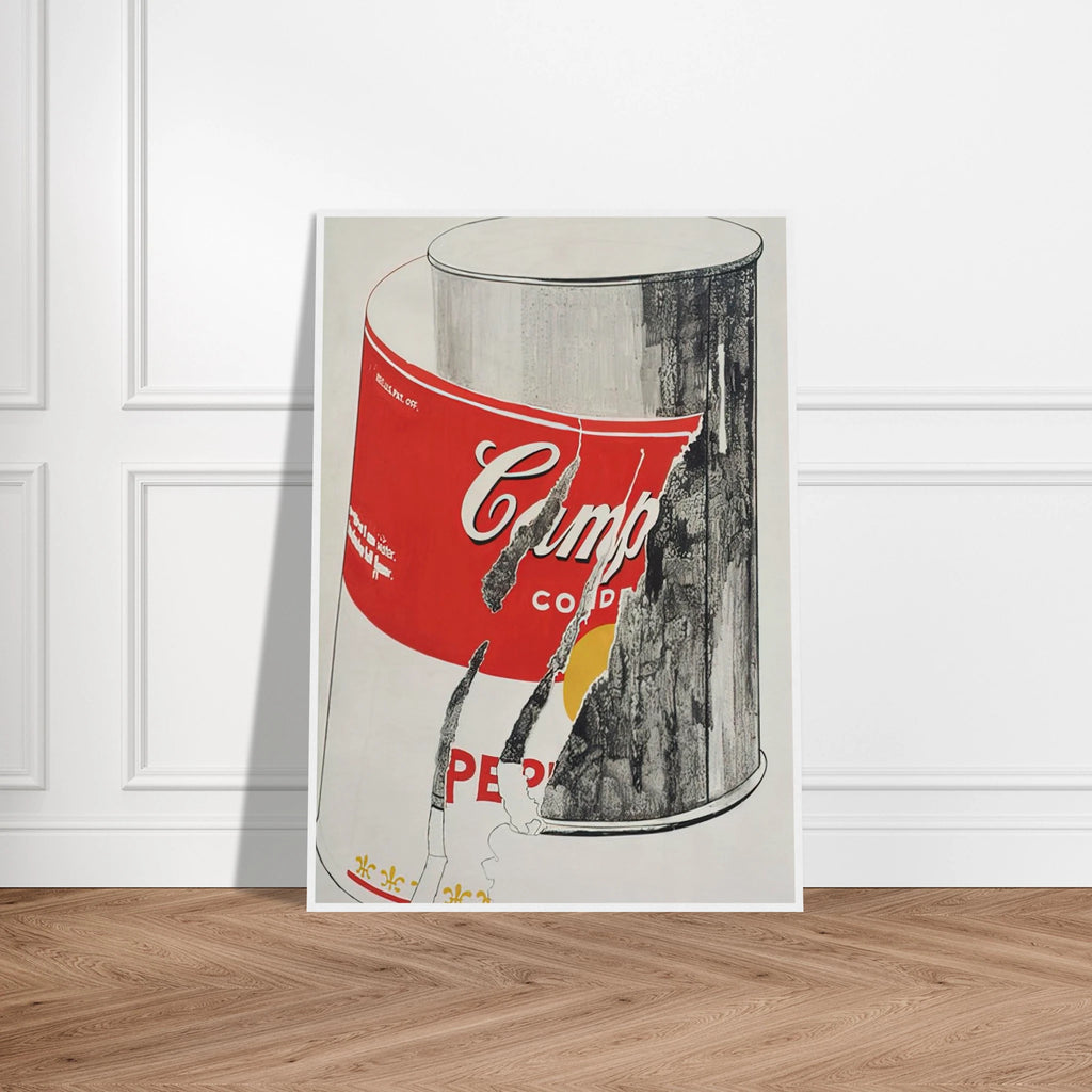 Big Torn Campbell's Soup Can  Pepper Pot  Framed Poster | Andy Warhol Framed Prints Wall Art | Andy Warhol Prints