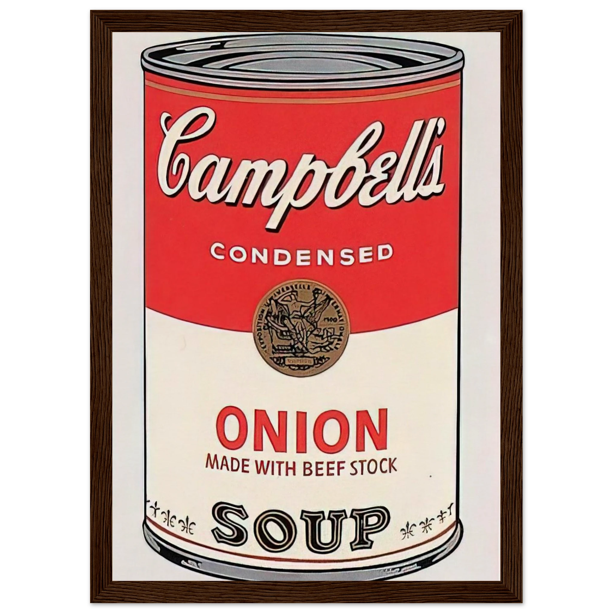 Campbell's Soup Can  onion  Framed Poster | Andy Warhol Framed Prints Wall Art | Andy Warhol Prints