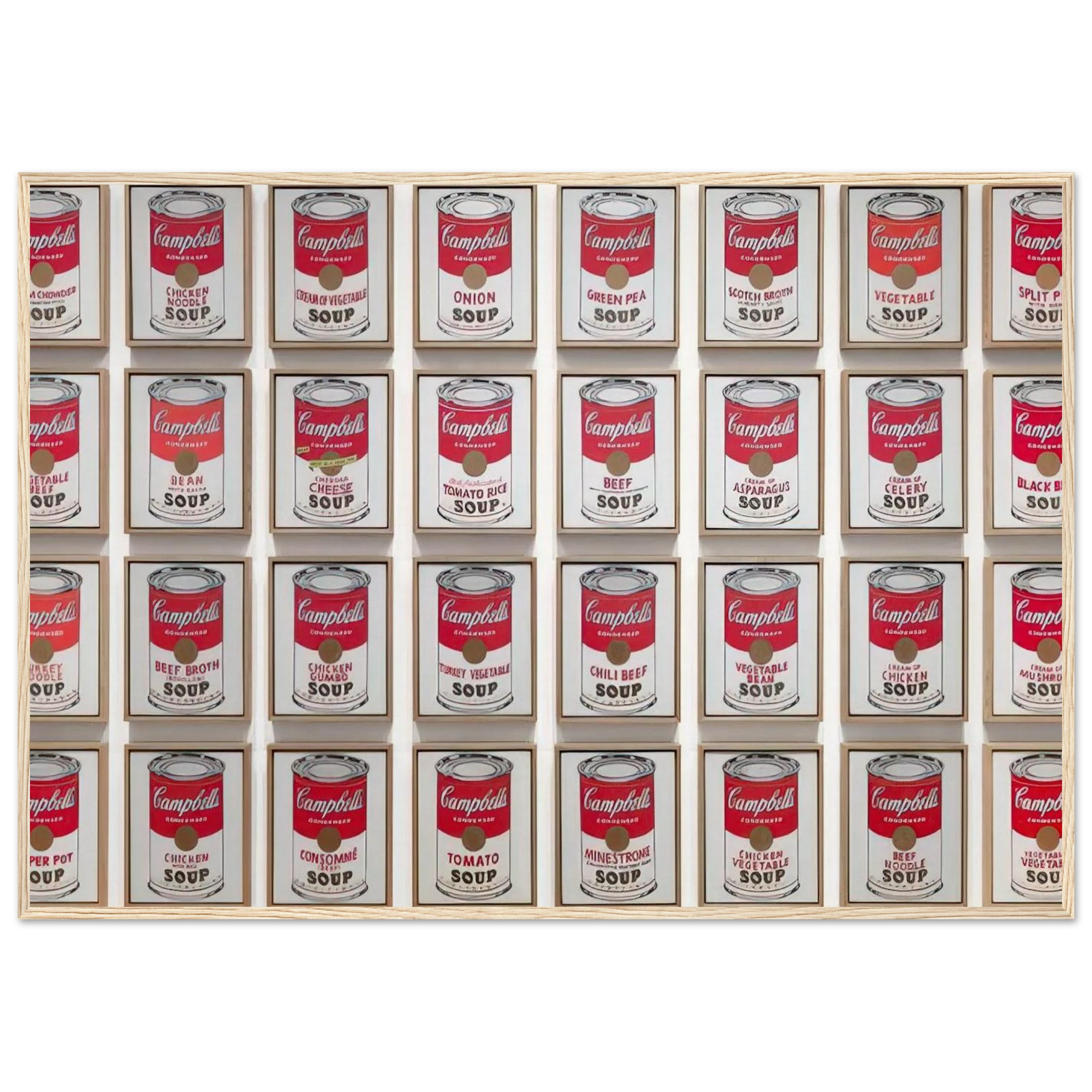 Campbell's Soup Cans Framed Poster | Andy Warhol Framed Prints Wall Art | Andy Warhol Prints