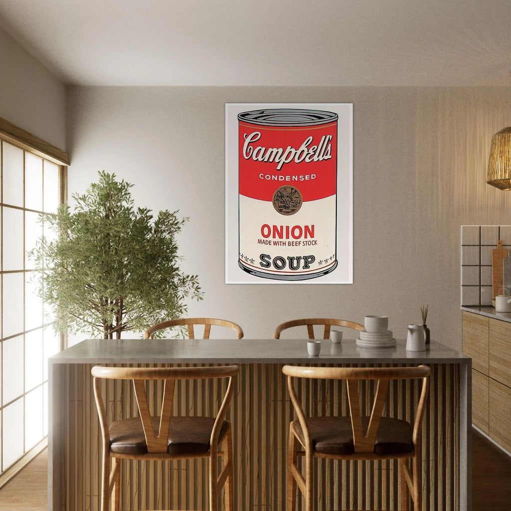Campbell's Soup Can  onion  Framed Poster | Andy Warhol Framed Prints Wall Art | Andy Warhol Prints
