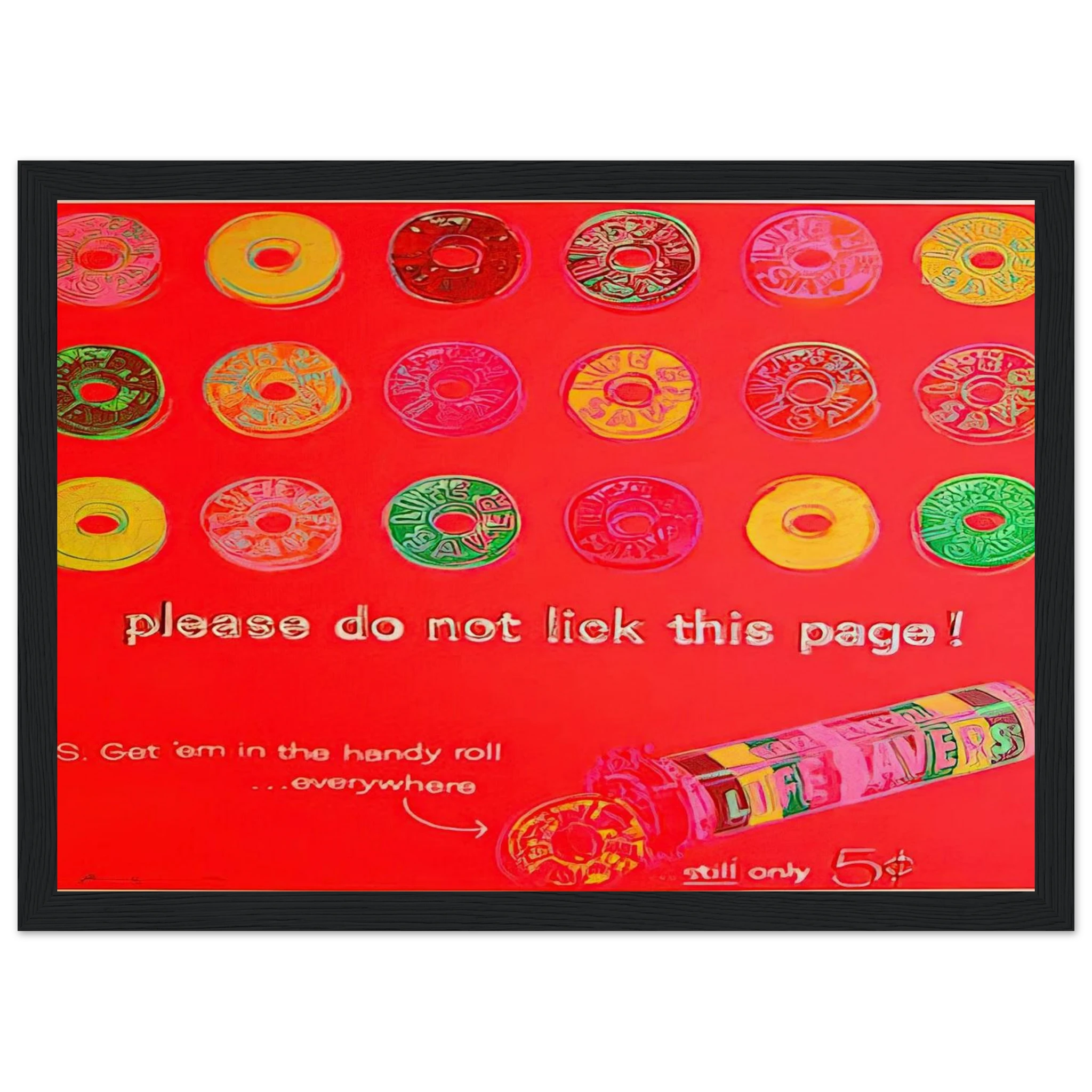 Life Savers Framed Poster | Andy Warhol Framed Prints Wall Art | Andy Warhol Prints