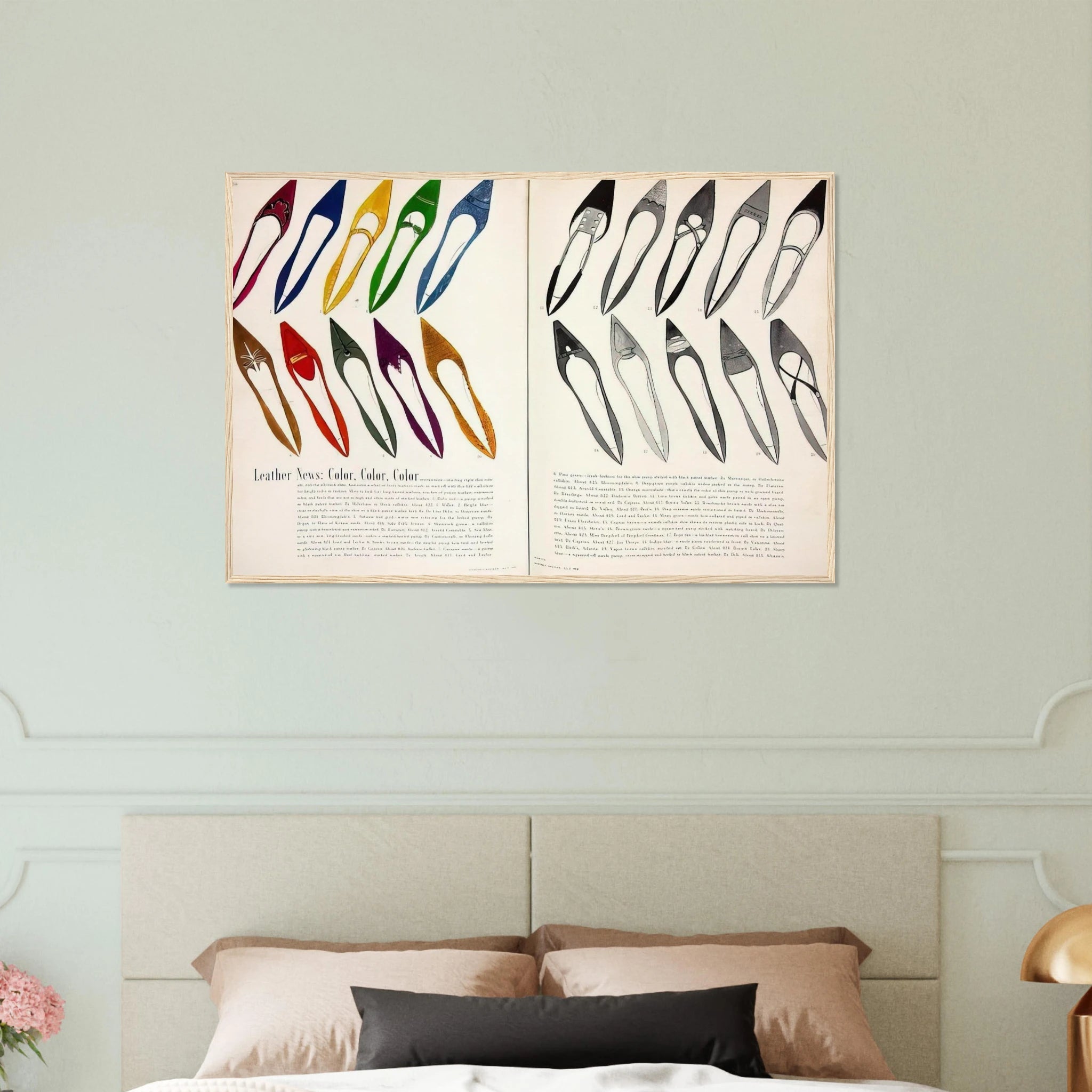 Shoe Advertisement for I.Miller  Harper's Bazzar  Framed Poster | Andy Warhol Framed Prints Wall Art | Andy Warhol Prints