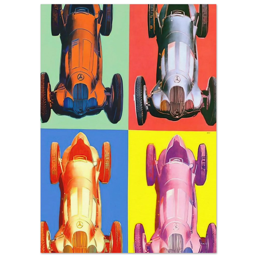 Benz Racing Car Poster | Andy Warhol Poster | Andy Warhol Prints
