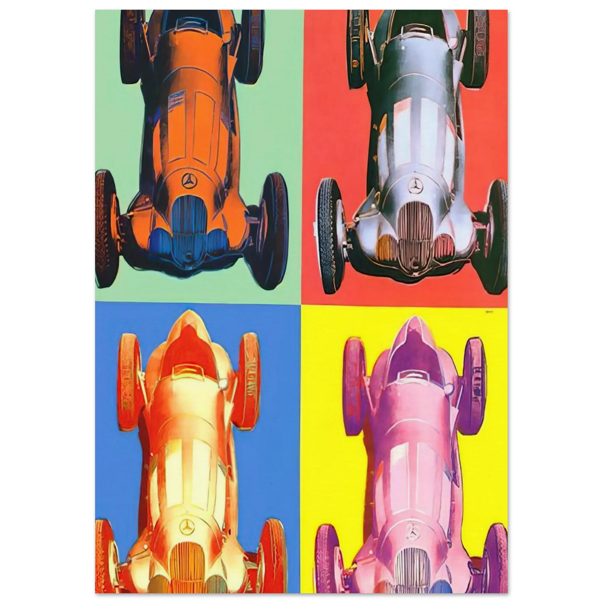 Benz Racing Car Poster | Andy Warhol Poster | Andy Warhol Prints