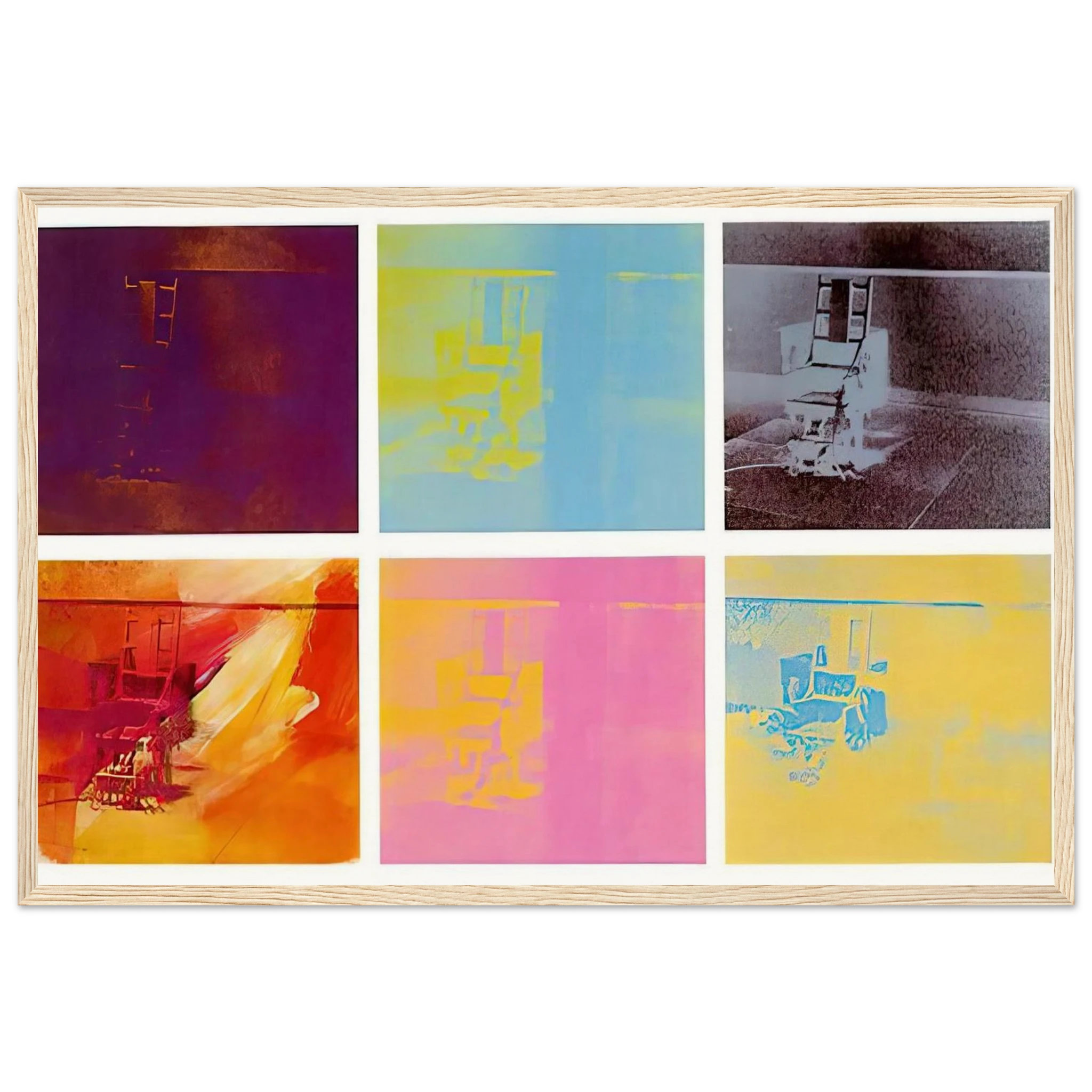 Electric Chair Framed Poster | Andy Warhol Framed Prints Wall Art | Andy Warhol Prints