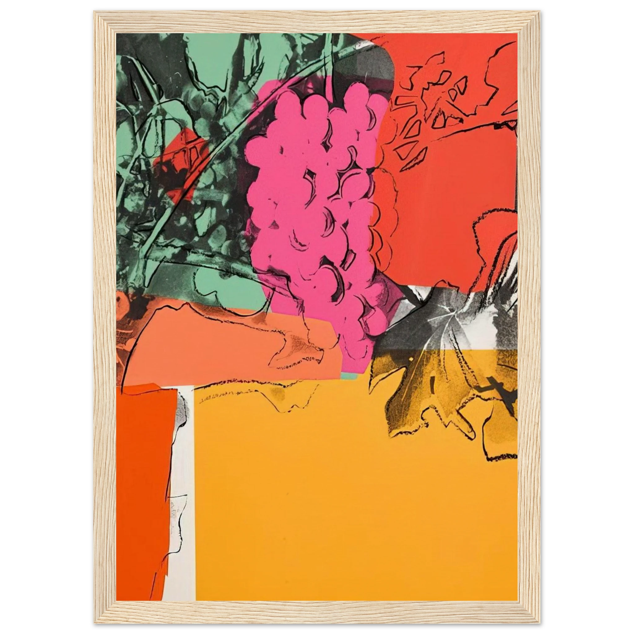Grapes #1 Framed Poster | Andy Warhol Framed Prints Wall Art | Andy Warhol Prints