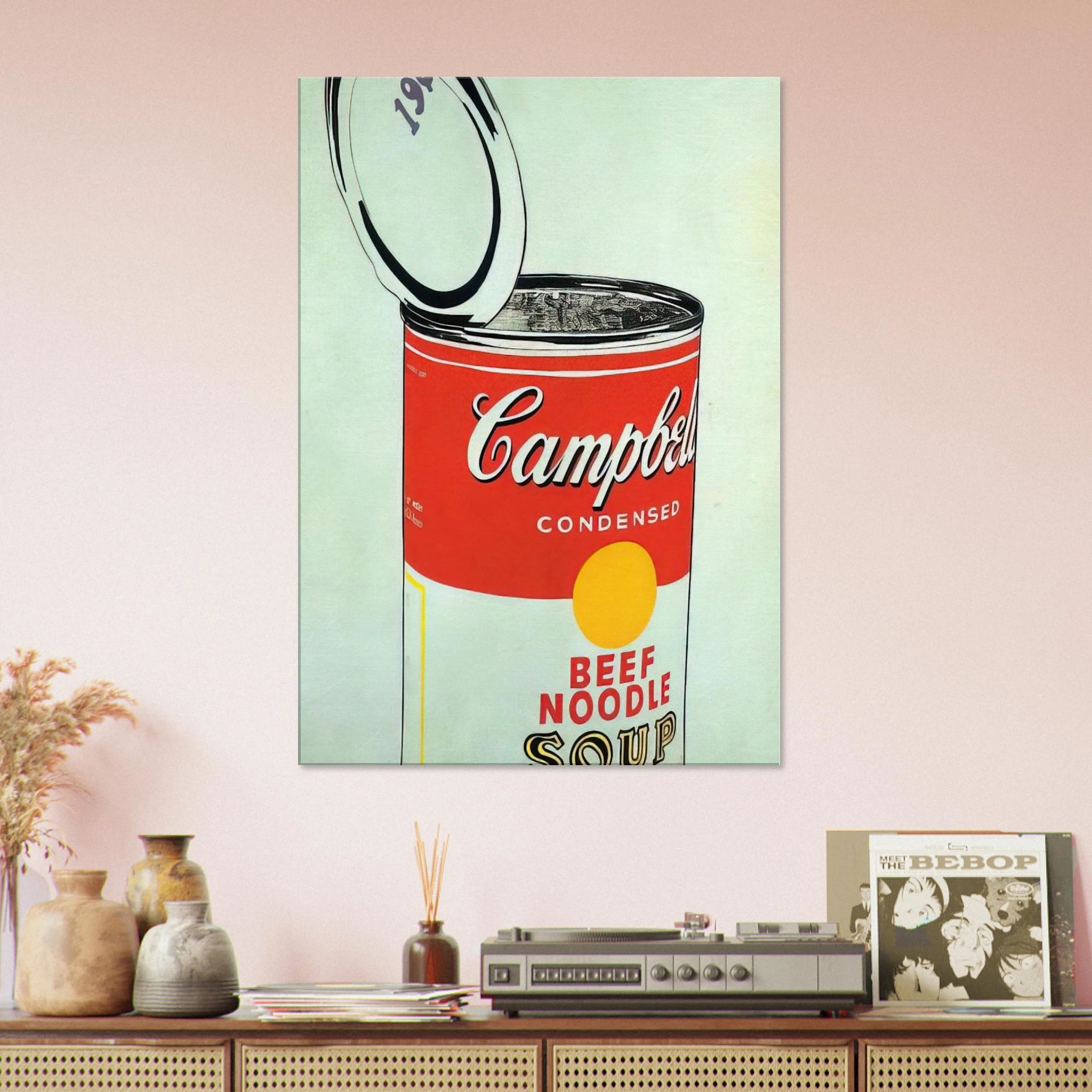 Big Campbell's Soup Can 19c  Beef Noodle  Canvas | Andy Warhol Canvas | Andy Warhol Prints