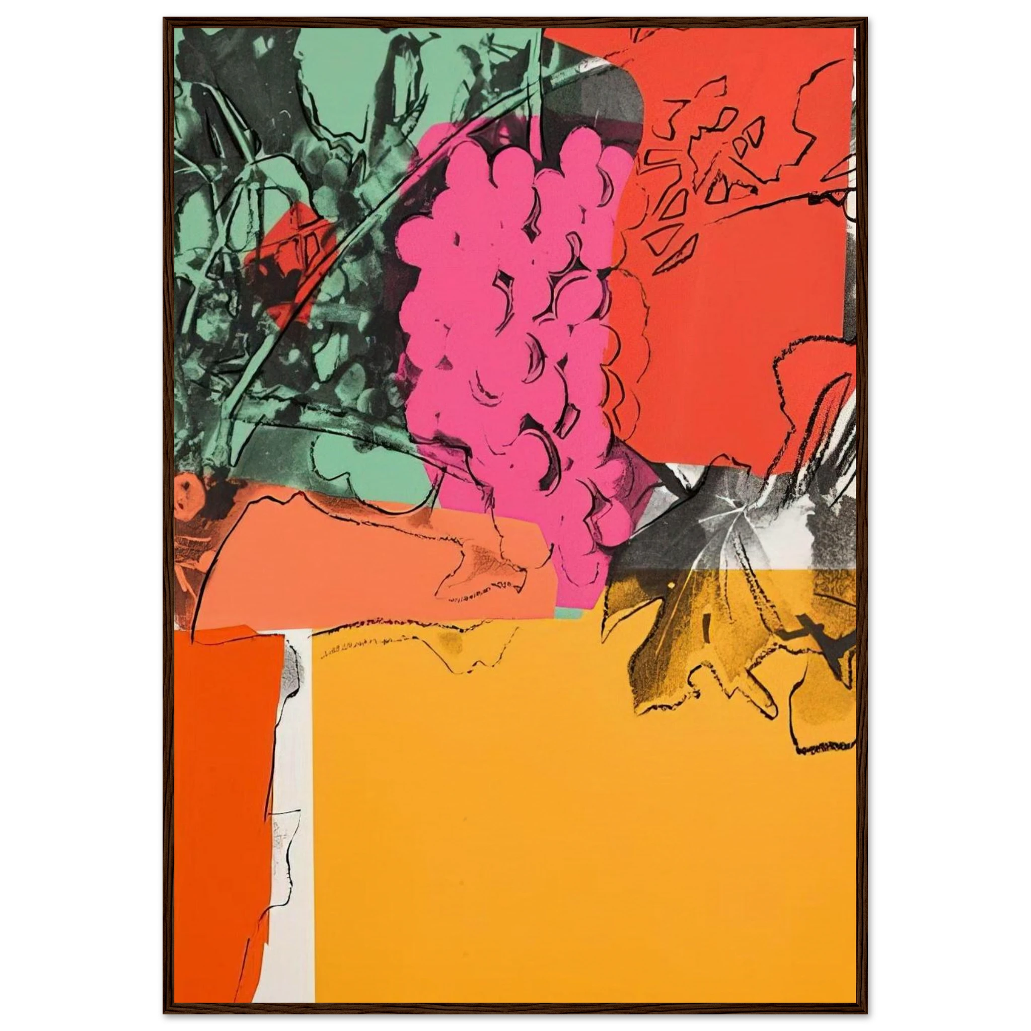 Grapes #1 Framed Poster | Andy Warhol Framed Prints Wall Art | Andy Warhol Prints