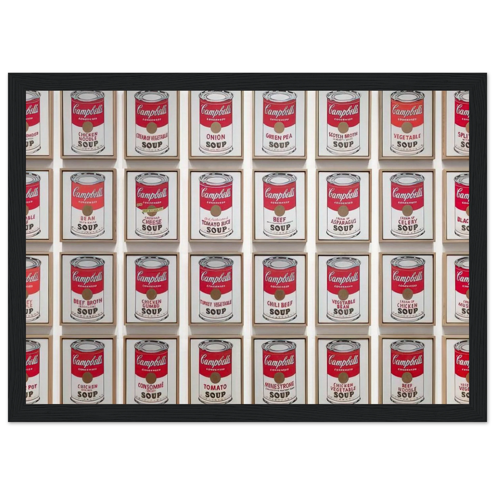 Campbell's Soup Cans Framed Poster | Andy Warhol Framed Prints Wall Art | Andy Warhol Prints