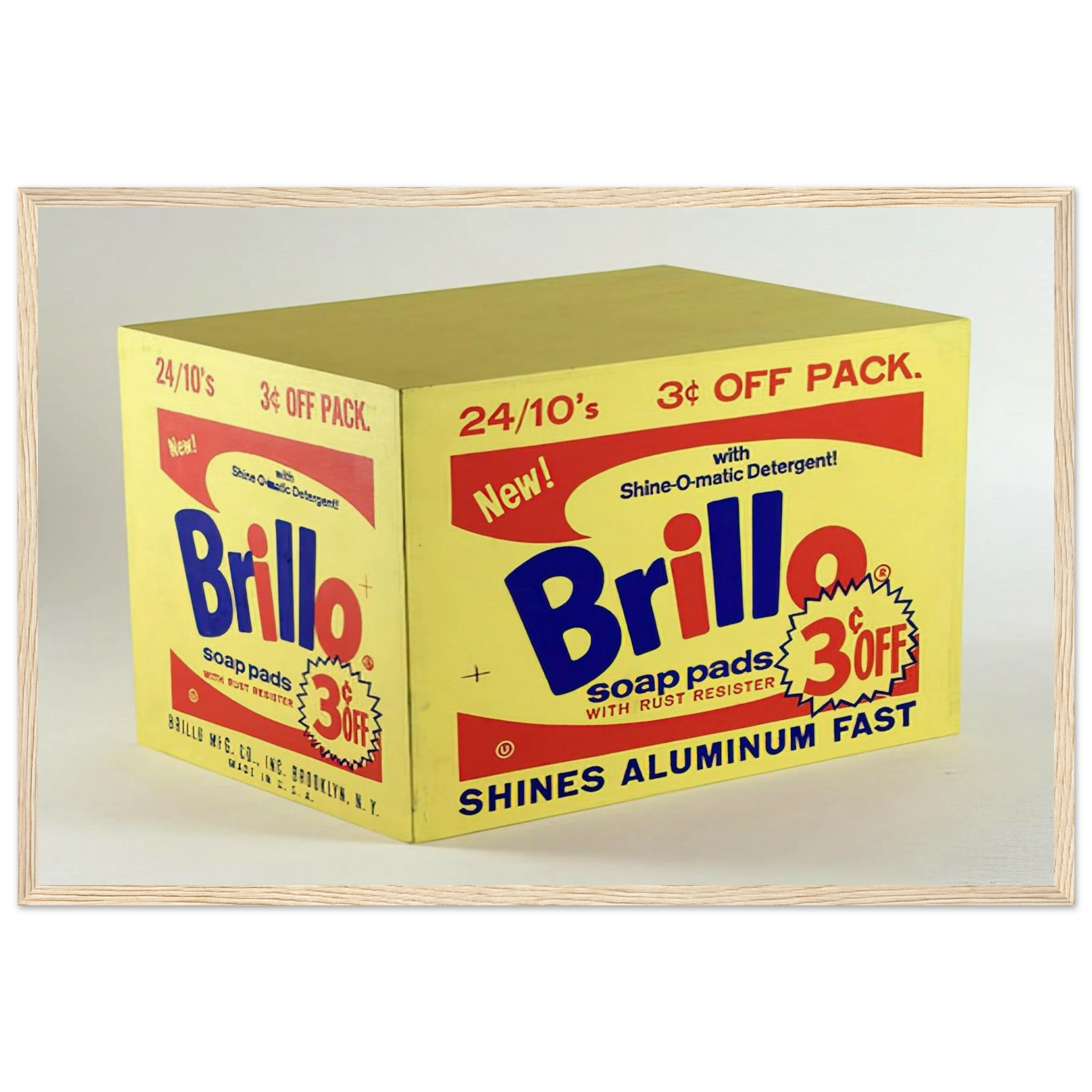 Brillo Box  3c Off  Framed Poster | Andy Warhol Framed Prints Wall Art | Andy Warhol Prints