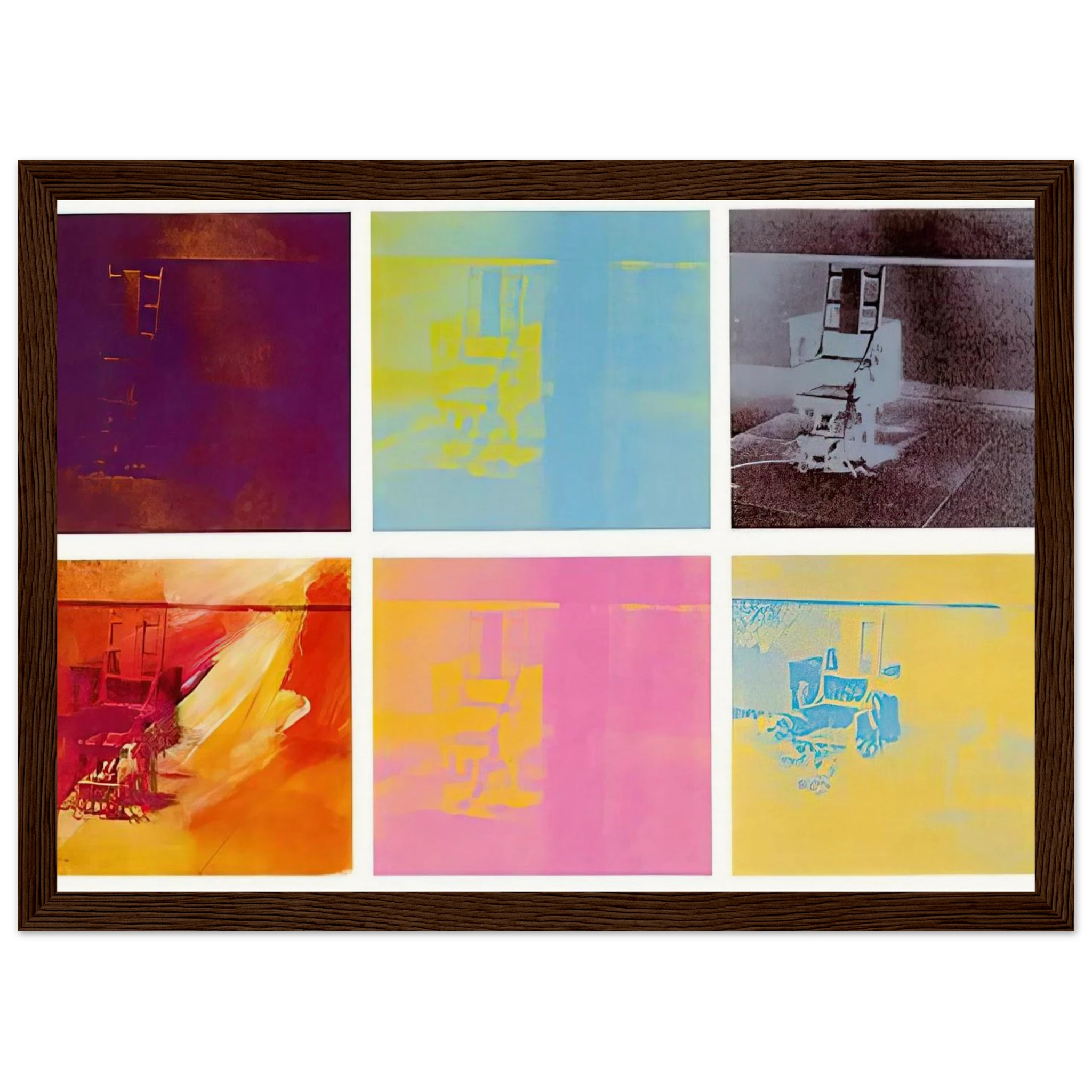 Electric Chair Framed Poster | Andy Warhol Framed Prints Wall Art | Andy Warhol Prints