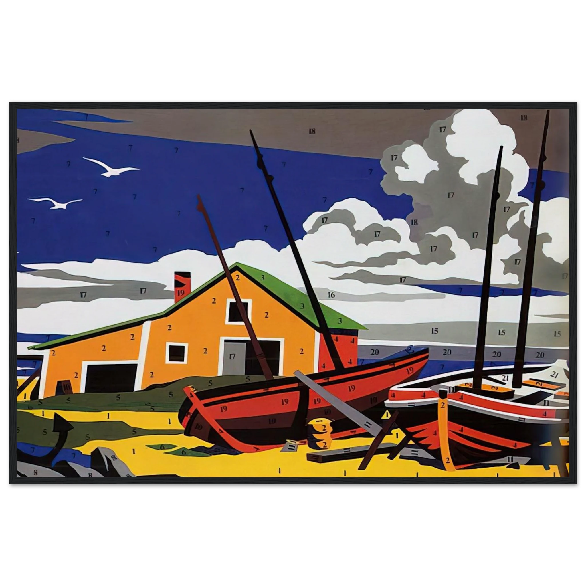 Do It Yourself  Seascape  Framed Poster | Andy Warhol Framed Prints Wall Art | Andy Warhol Prints