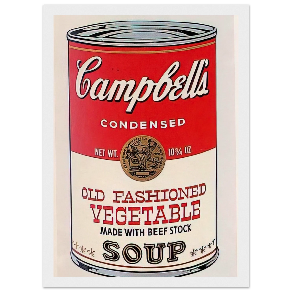 Campbell's Soup Can  Old Fashioned Vegetable  Framed Poster | Andy Warhol Framed Prints Wall Art | Andy Warhol Prints