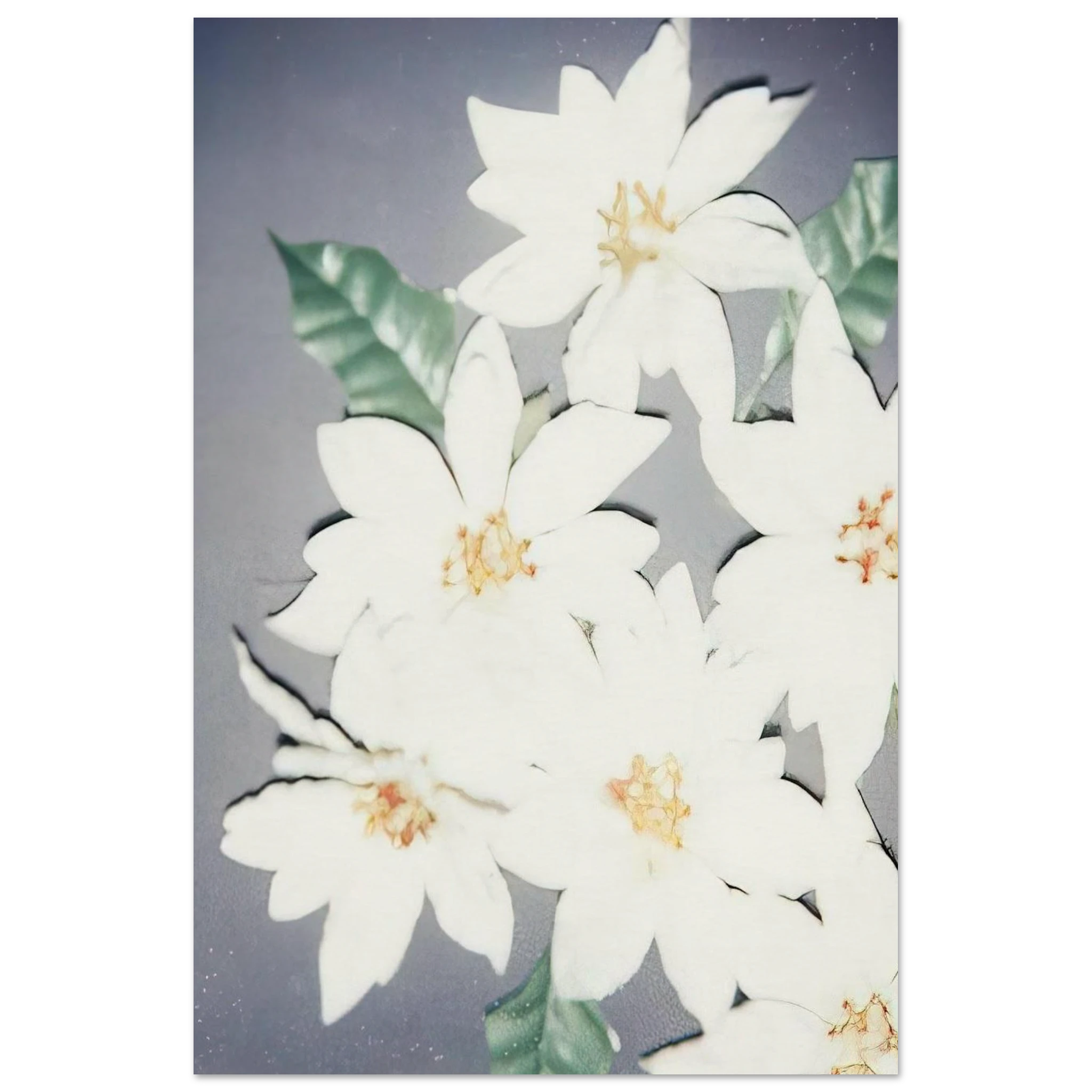 Christmas Poinsettias-White Poster | Andy Warhol Poster | Andy Warhol Prints
