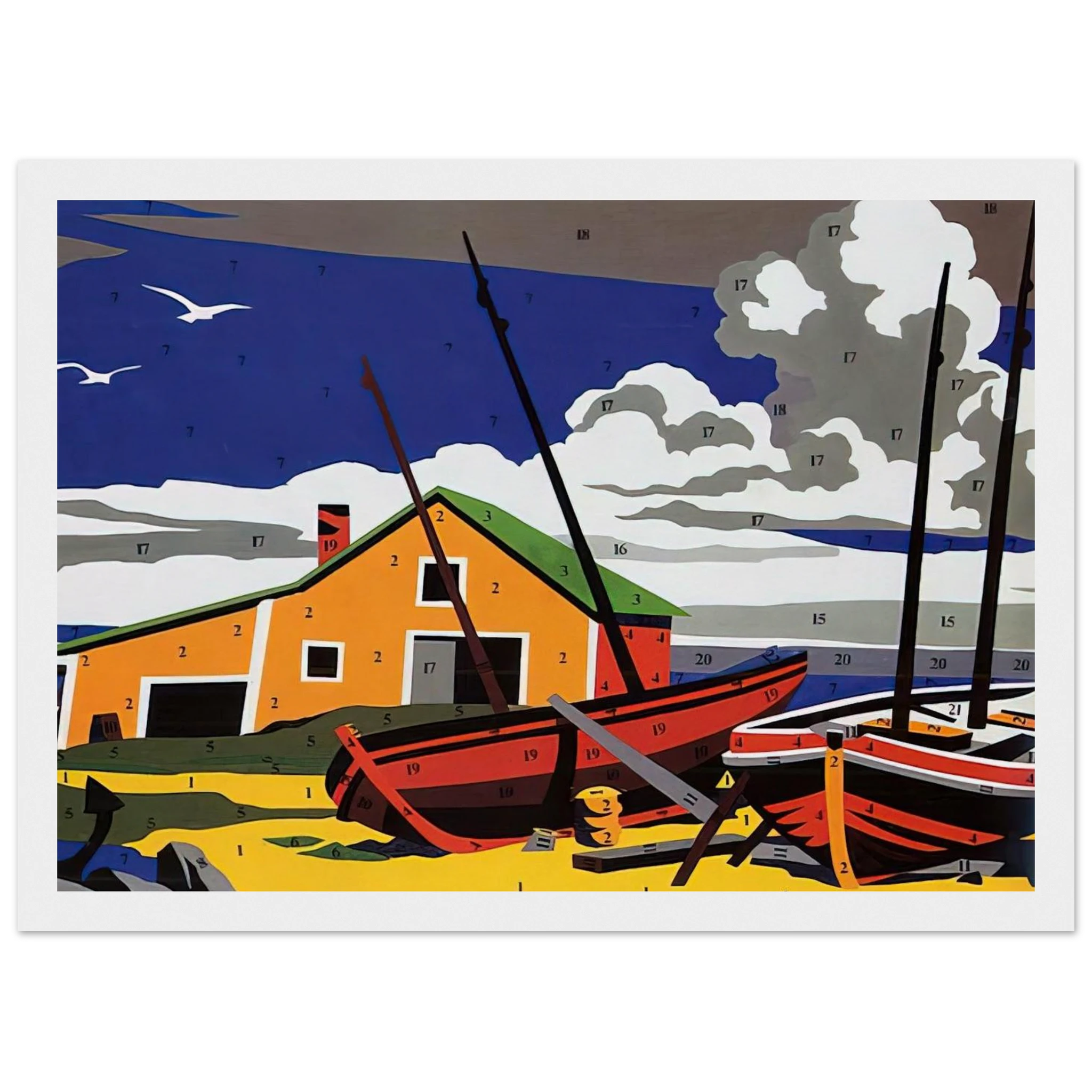 Do It Yourself  Seascape  Framed Poster | Andy Warhol Framed Prints Wall Art | Andy Warhol Prints