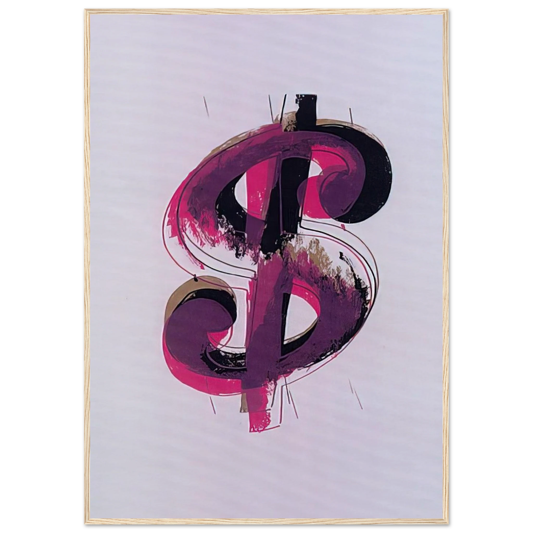 Paper Dollar Framed Poster | Andy Warhol Framed Prints Wall Art | Andy Warhol Prints